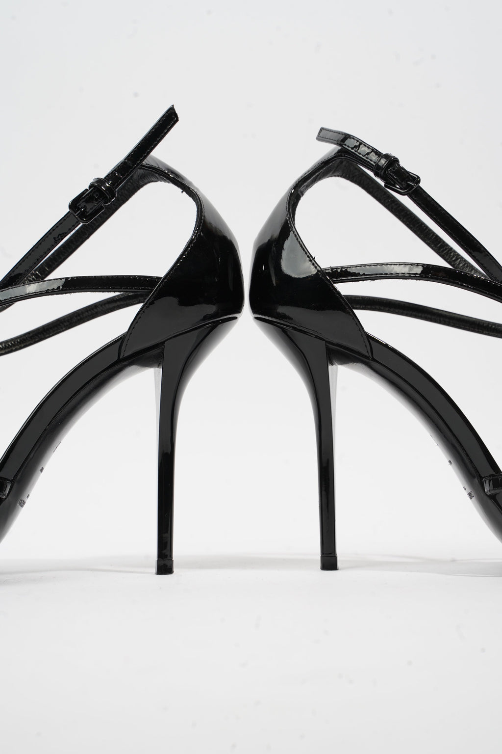 Saint Laurent Opyum Sandal 110 Black Patent Leather EU 38 UK 5