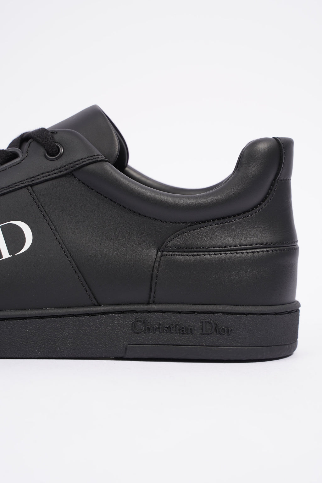 Christian Dior CD Low Top Sneaker Black Leather EU 38.5 UK 5.5