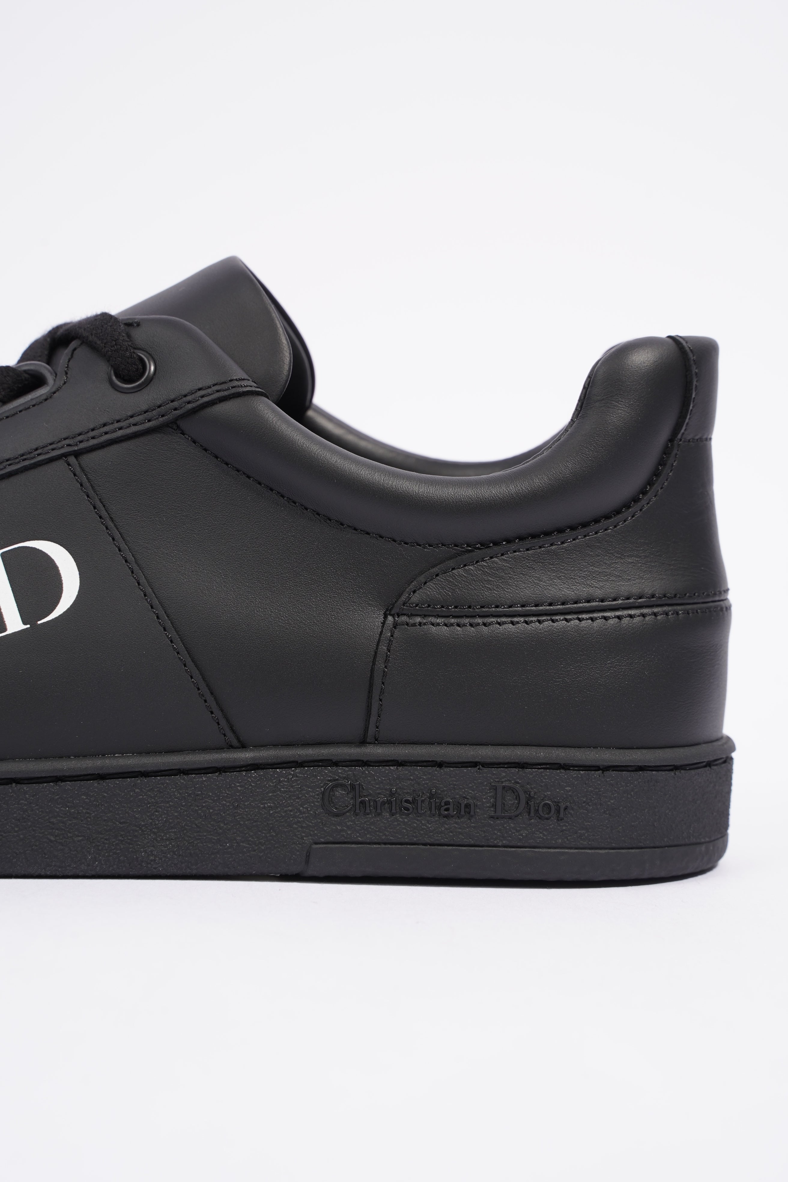 Christian Dior CD Low Top Sneaker Black Leather EU 38.5 UK 5.5