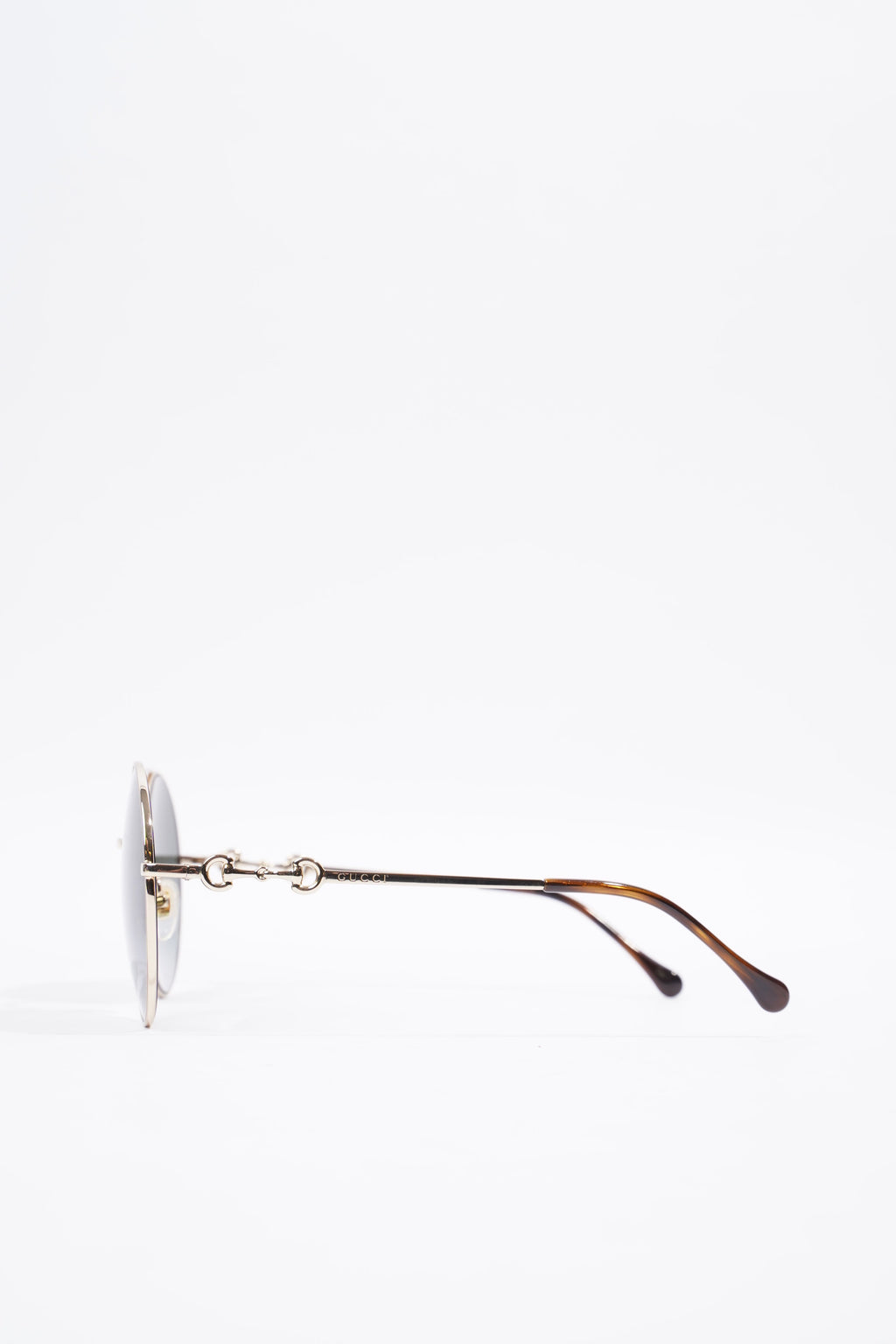 Gucci Round Sunglasses Gold / Black Lens Base Metal 59mm 20mm