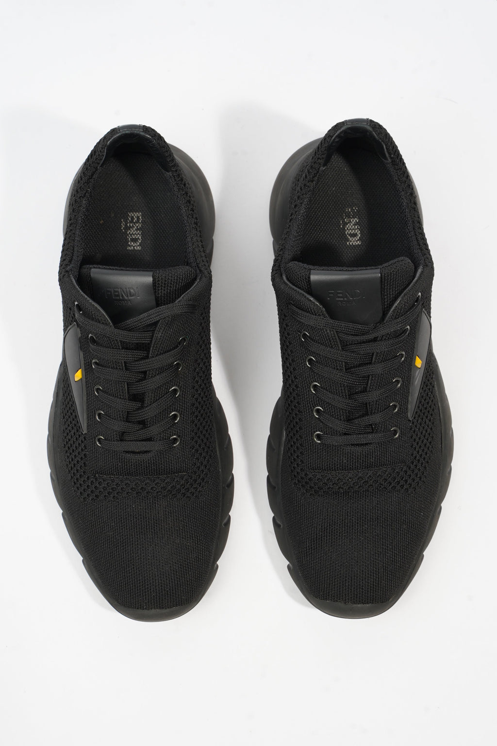 Fendi Monster Eyes Sneakers Black Mesh EU 43 UK 9