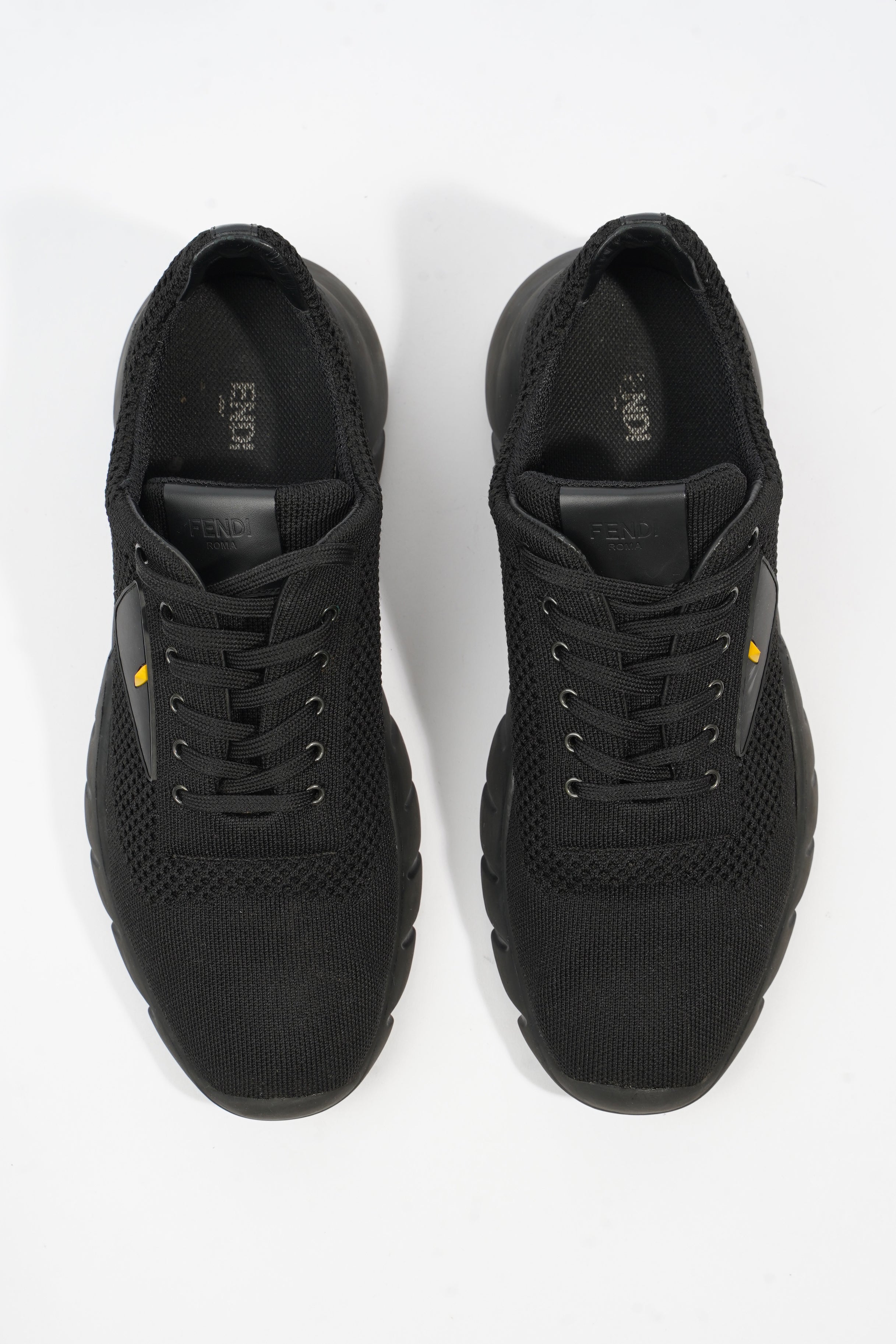 Fendi Monster Eyes Sneakers Black Mesh EU 43 UK 9