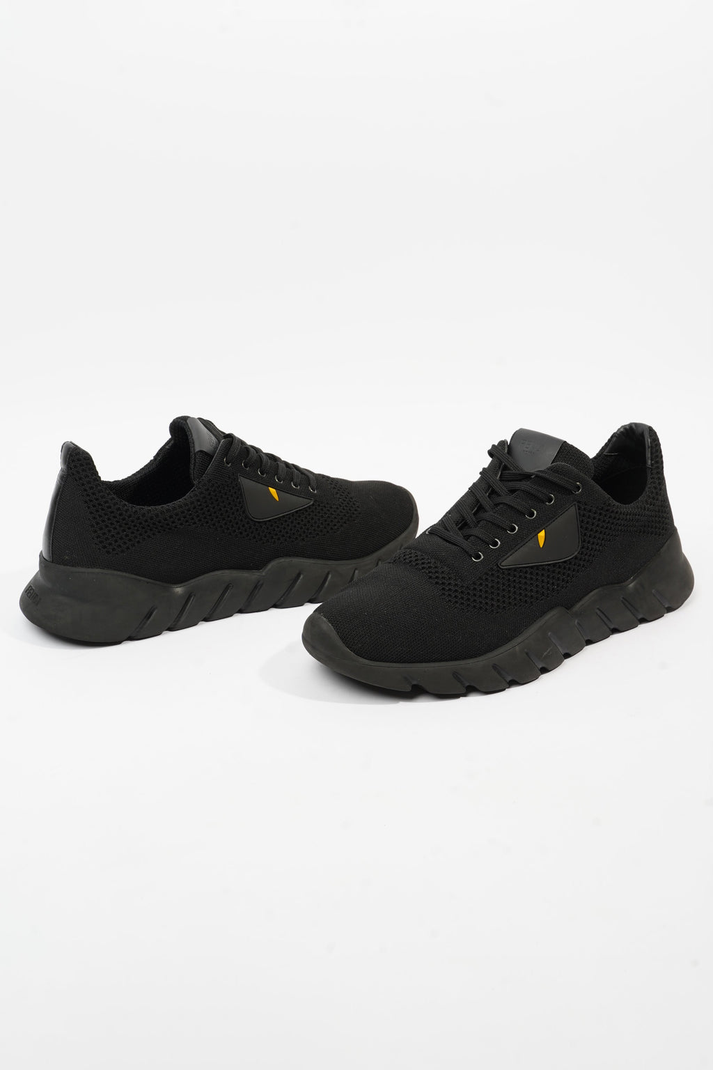 Fendi Monster Eyes Sneakers Black Mesh EU 43 UK 9
