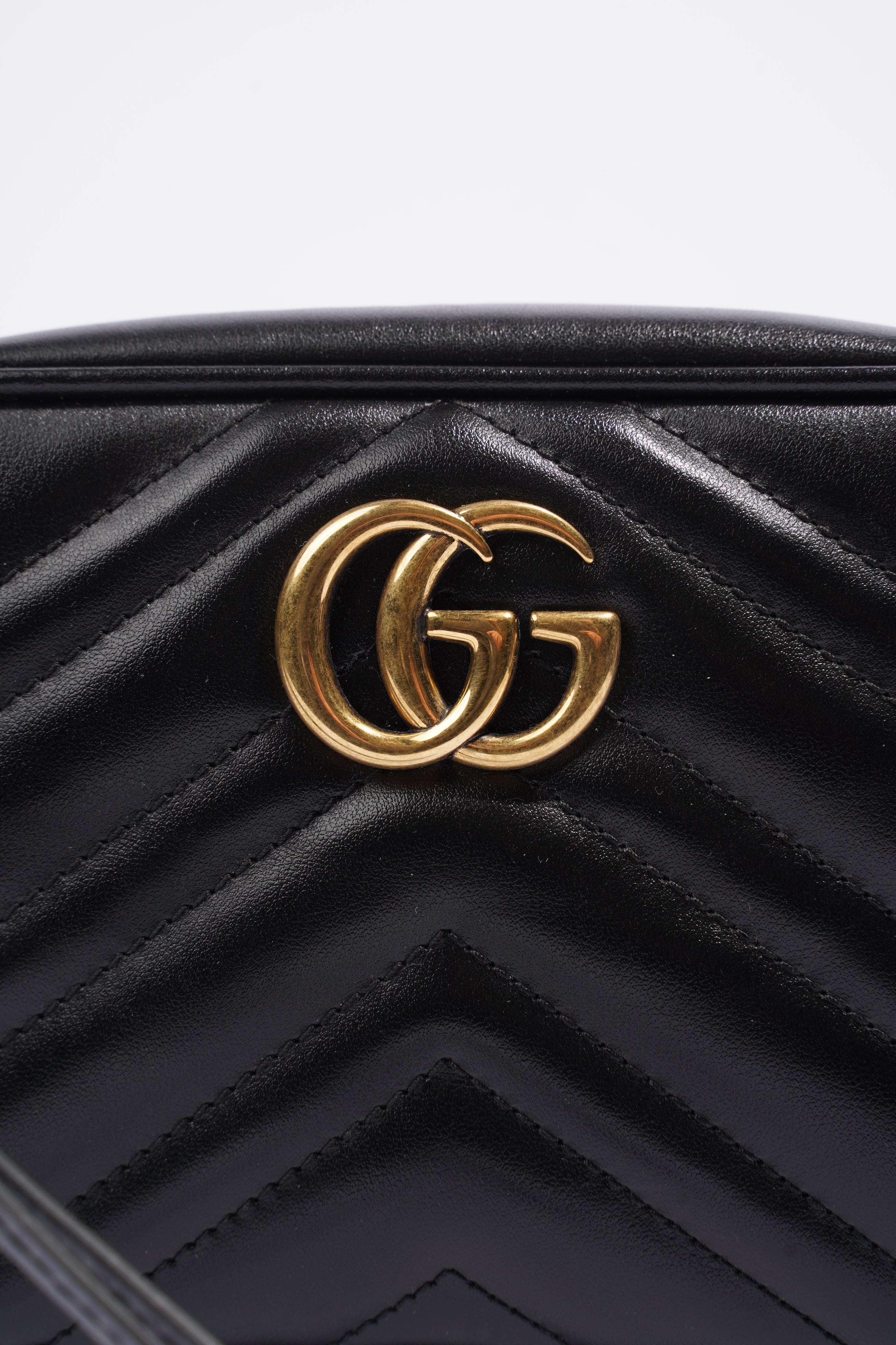 Gucci GG Marmont Matelasse Mini Black Matelasse Leather