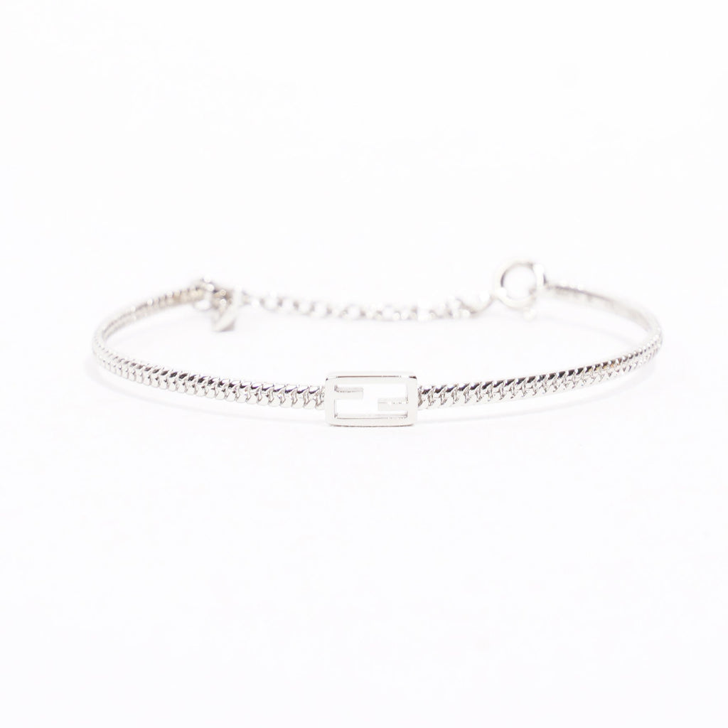 Fendi Baguette Bracelet Silver Base Metal Medium