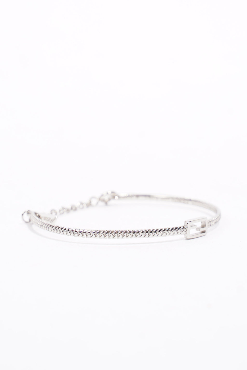Fendi Baguette Bracelet Silver Base Metal Medium