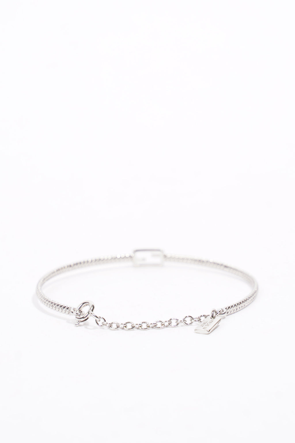 Fendi Baguette Bracelet Silver Base Metal Medium