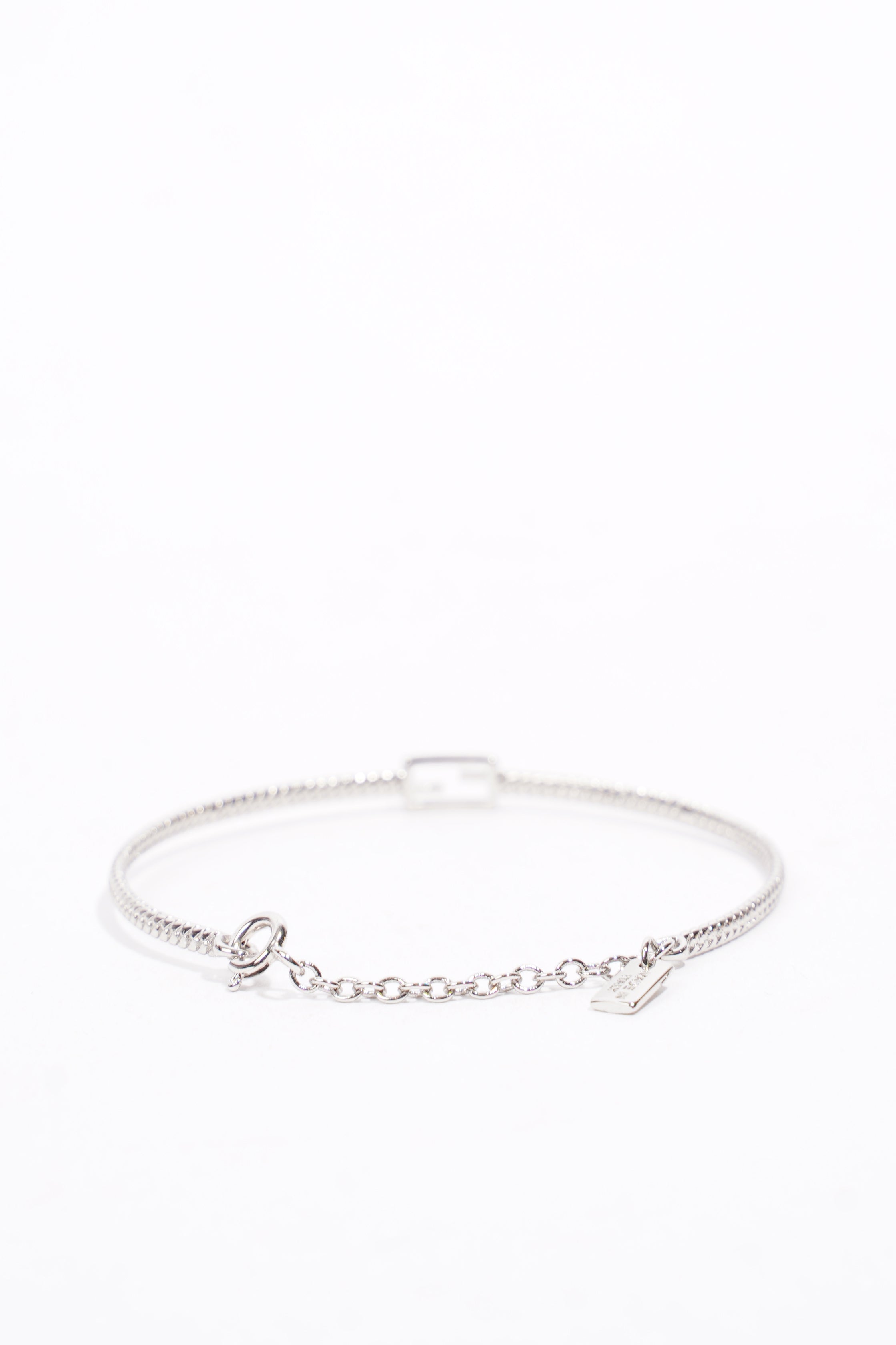 Fendi Baguette Bracelet Silver Base Metal Medium