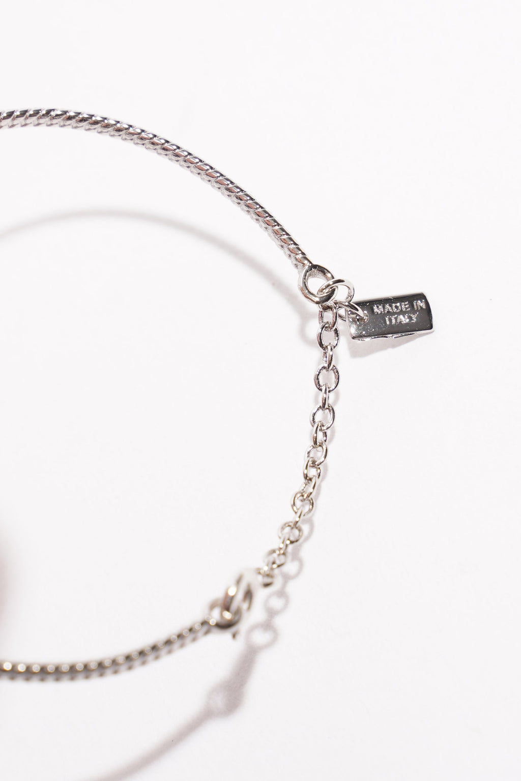 Fendi Baguette Bracelet Silver Base Metal Medium