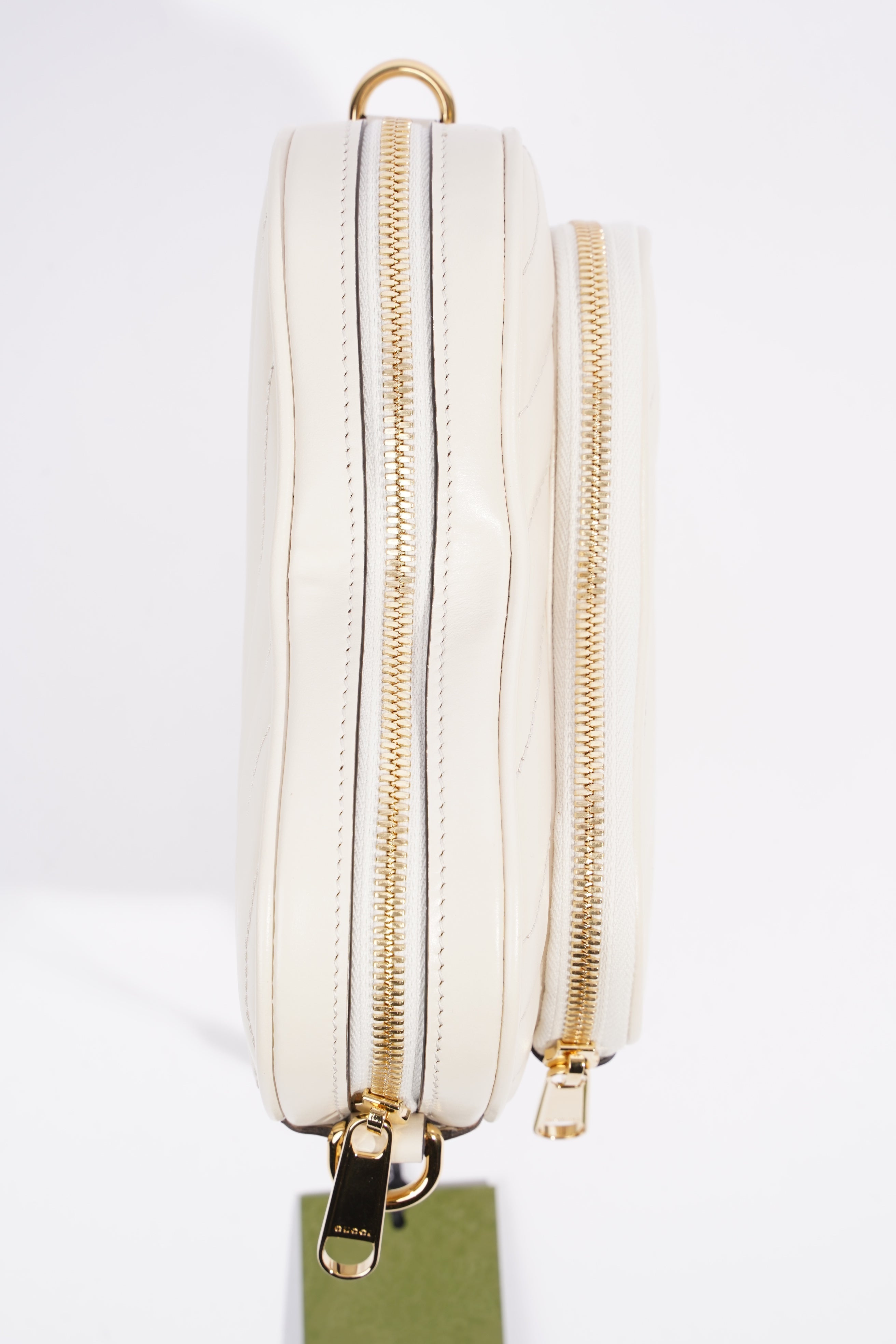 Gucci Interlocking G Mini Heart Cream Matelasse Leather