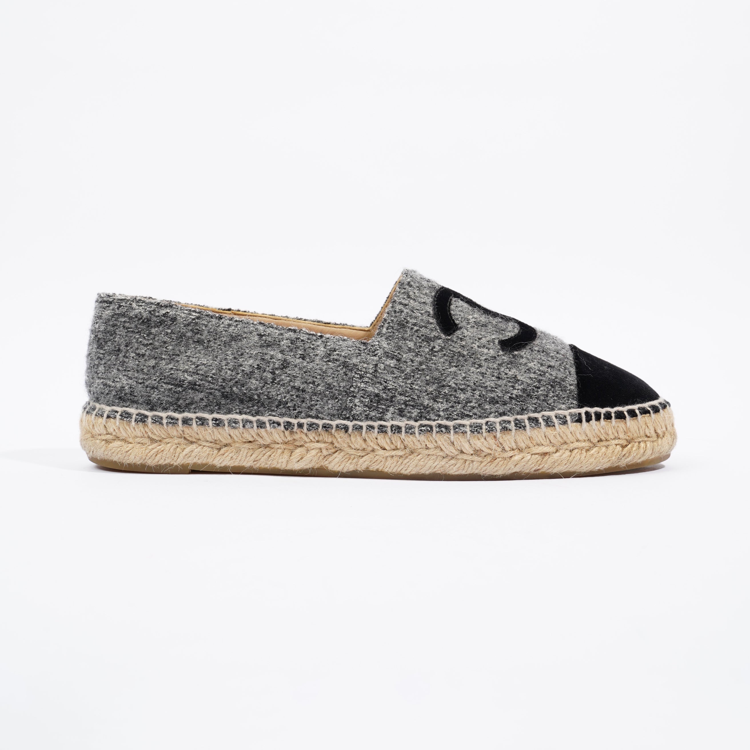 Chanel Espadrilles Grey / Black Fabric EU 40 UK 7
