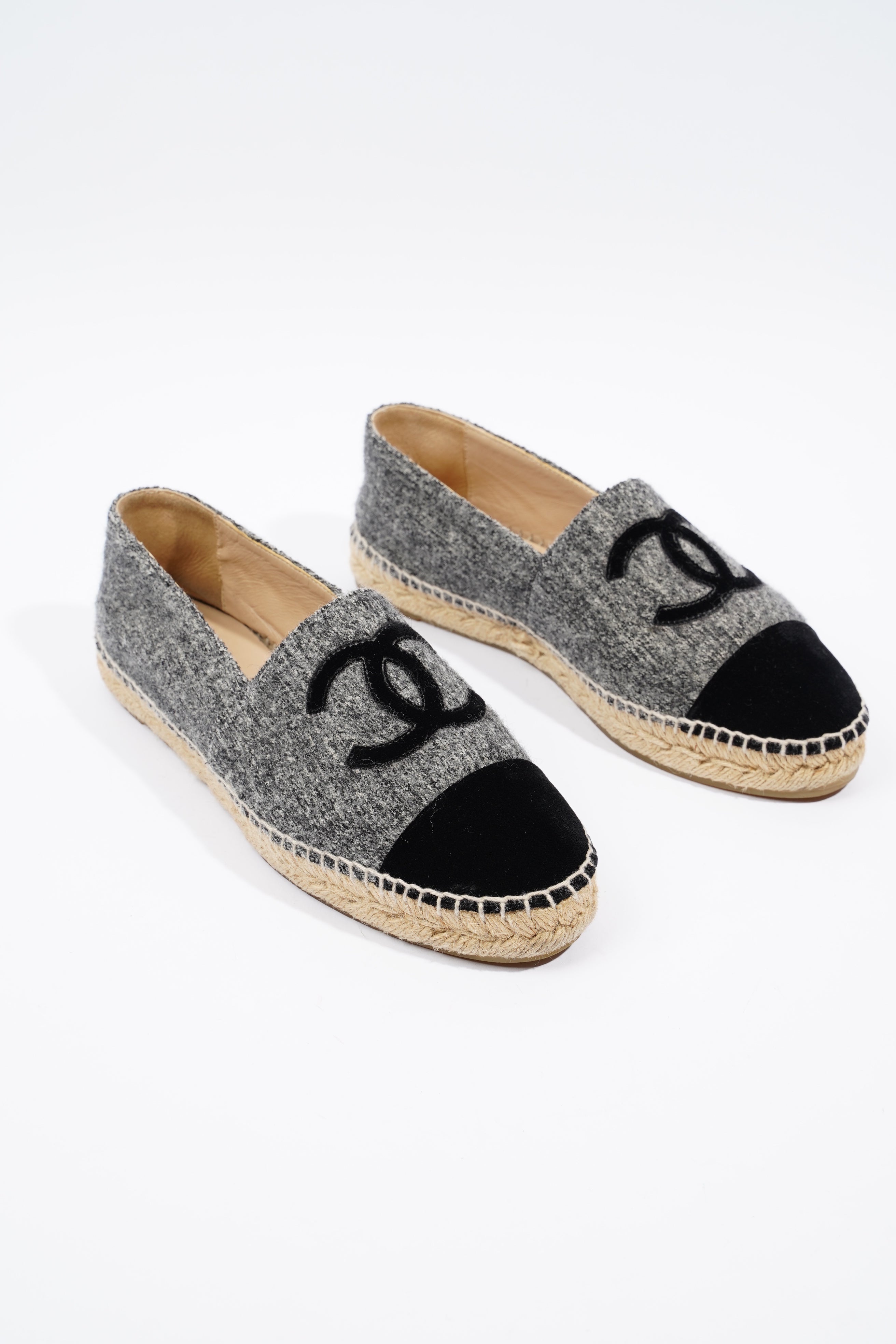 Chanel Espadrilles Grey / Black Fabric EU 40 UK 7