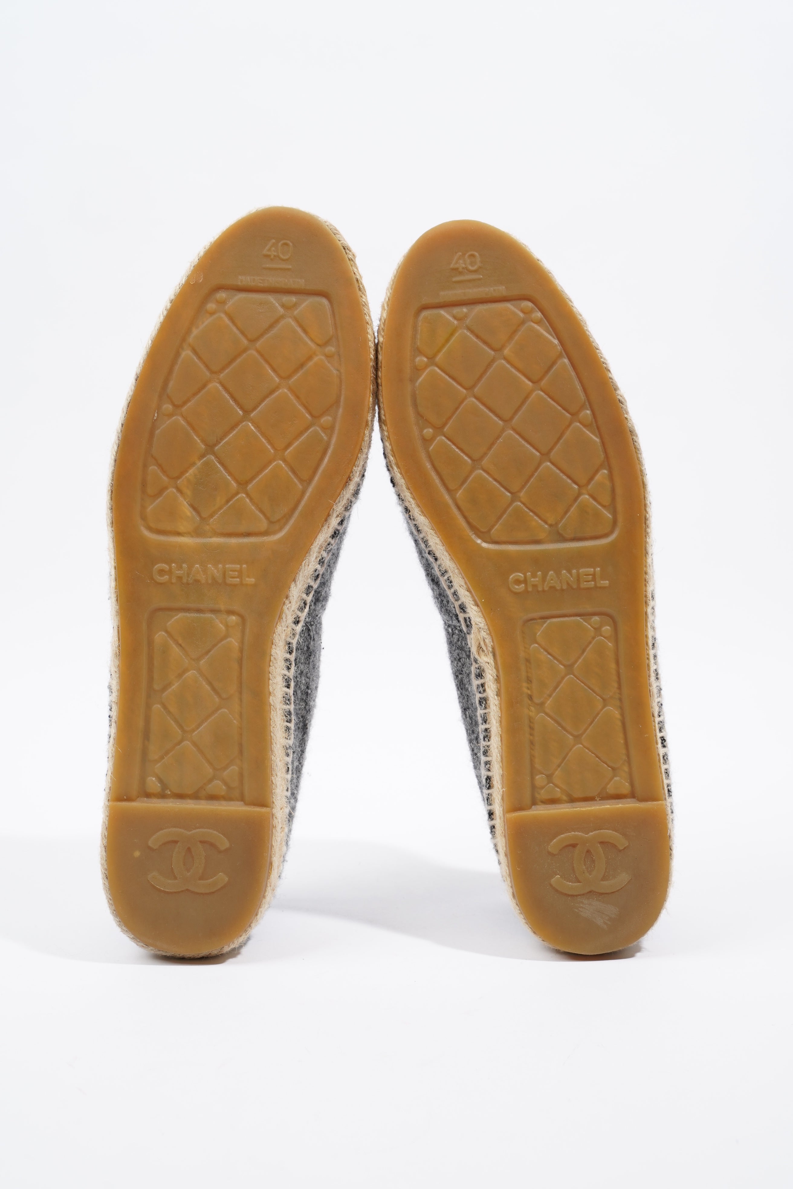 Chanel Espadrilles Grey / Black Fabric EU 40 UK 7