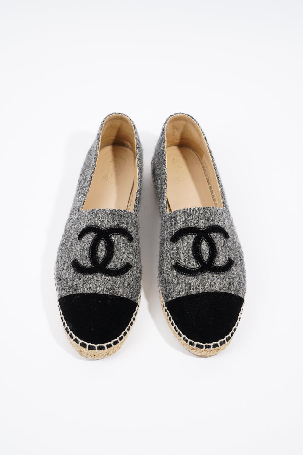 Chanel Espadrilles Grey / Black Fabric EU 40 UK 7