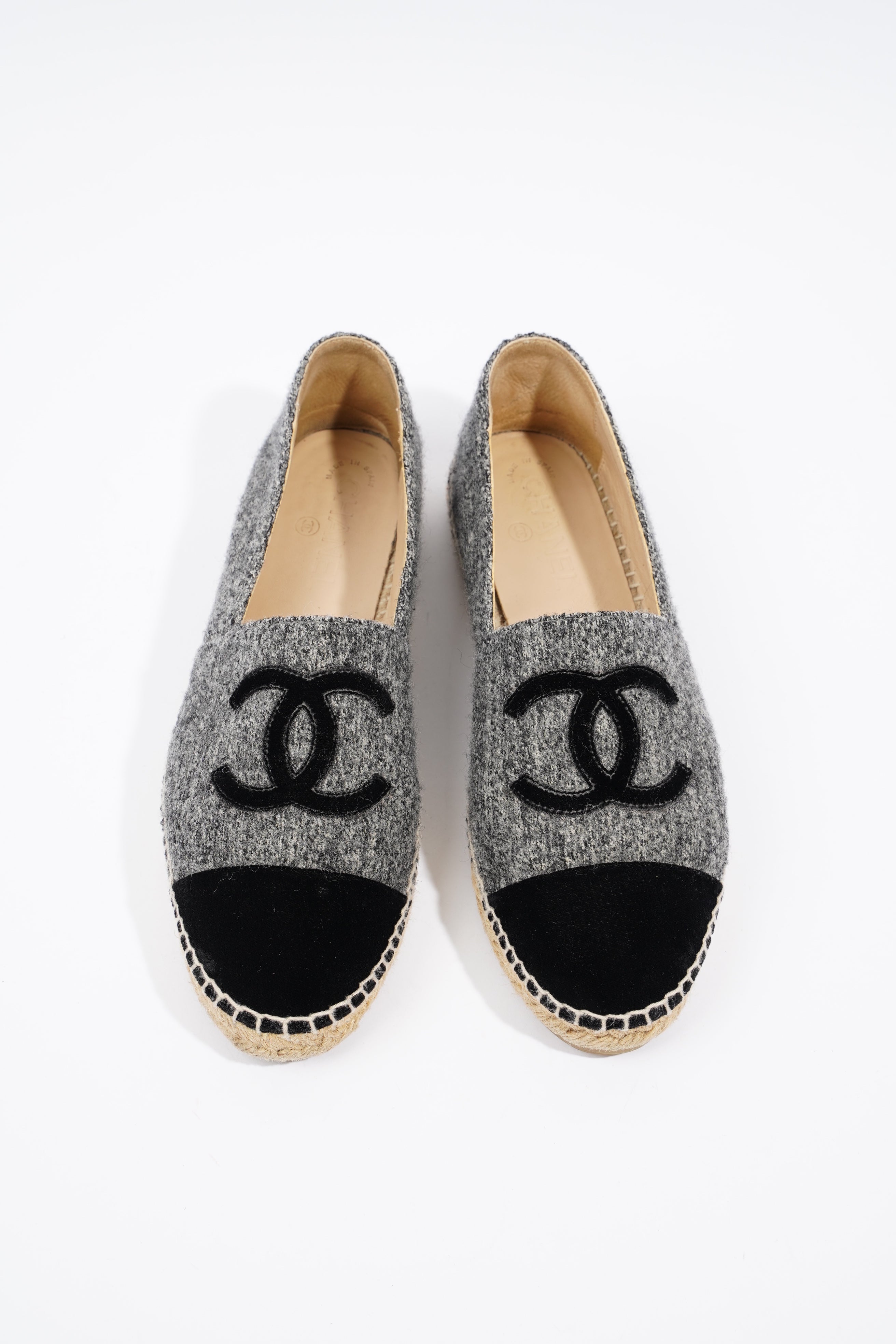 Chanel Espadrilles Grey / Black Fabric EU 40 UK 7