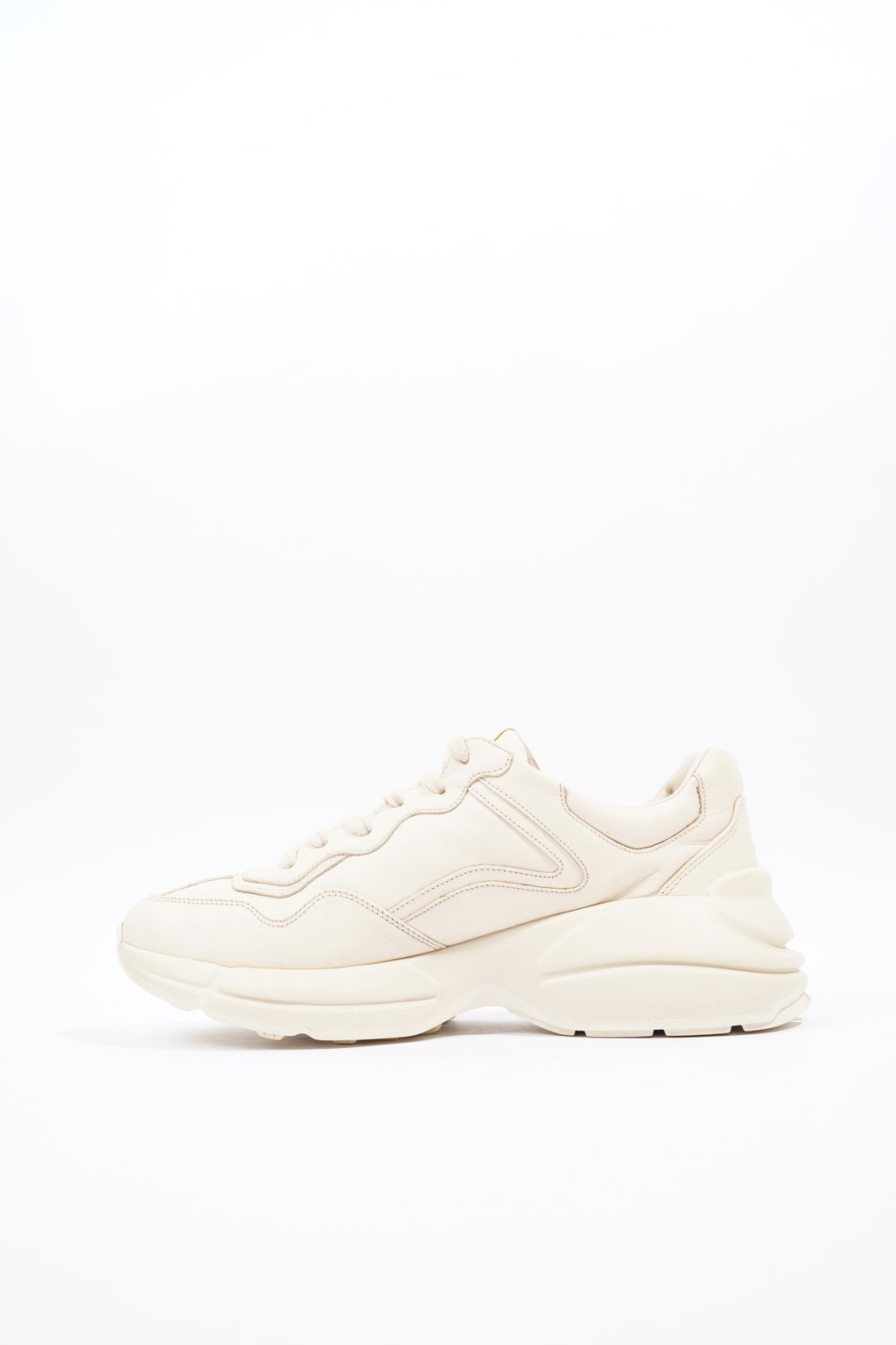 Gucci Rhyton Logo Sneaker Ivory / Green / Yellow Leather EU 43 UK 9
