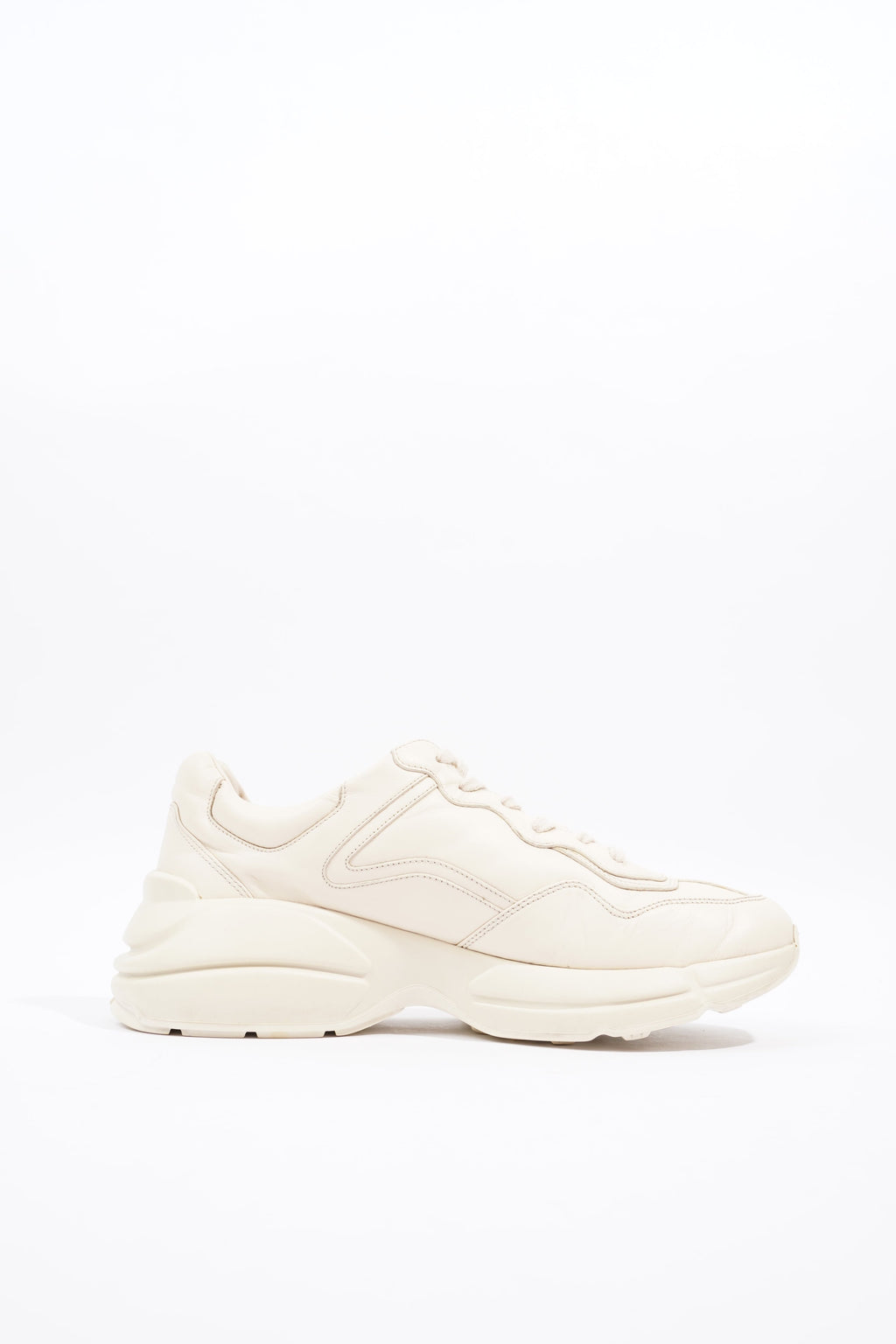 Gucci Rhyton Logo Sneaker Ivory / Green / Yellow Leather EU 43 UK 9