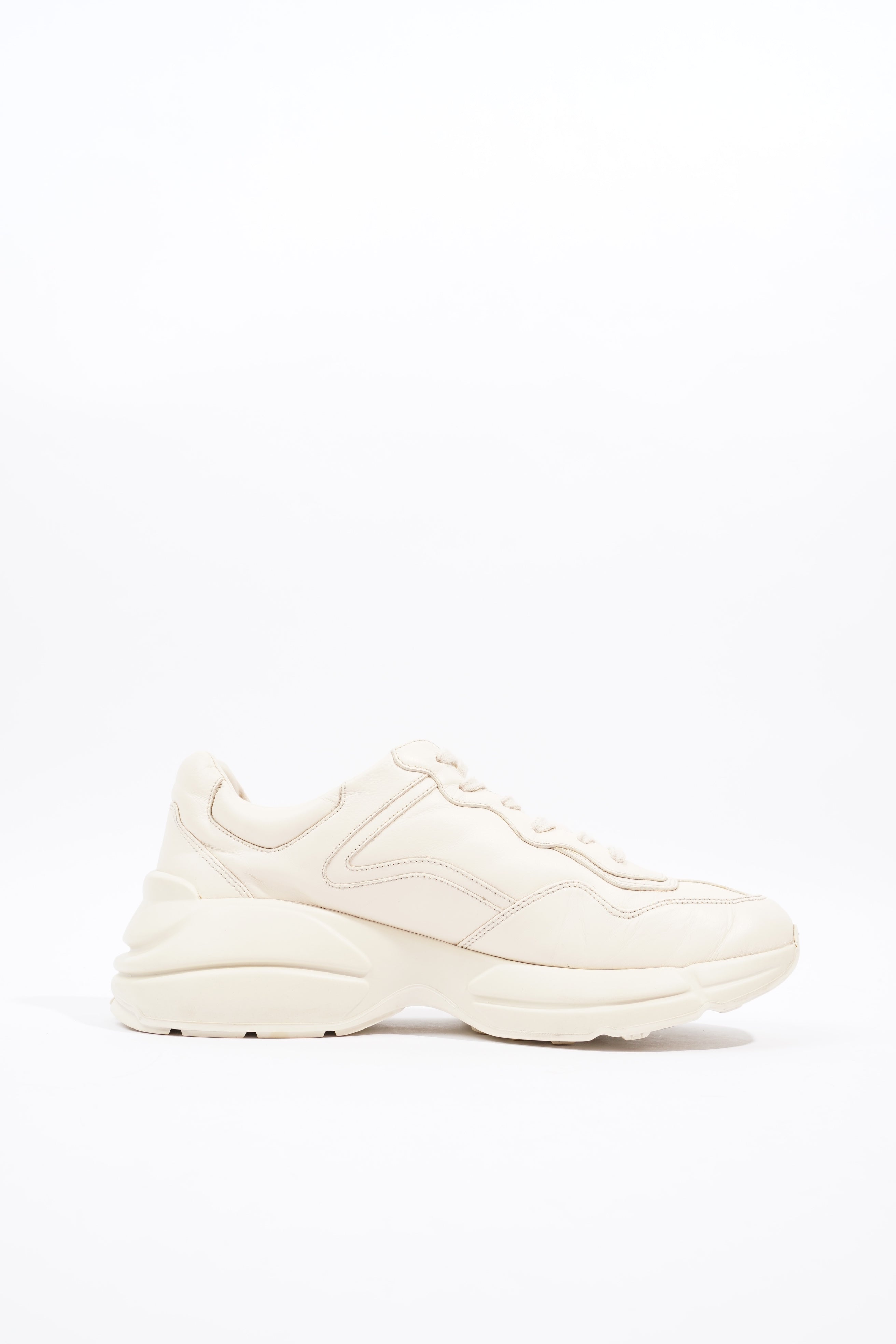 Gucci Rhyton Logo Sneaker Ivory / Green / Yellow Leather EU 43 UK 9