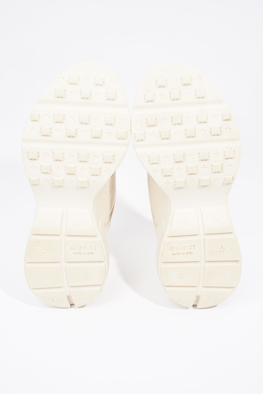 Gucci Rhyton Logo Sneaker Ivory / Green / Yellow Leather EU 43 UK 9