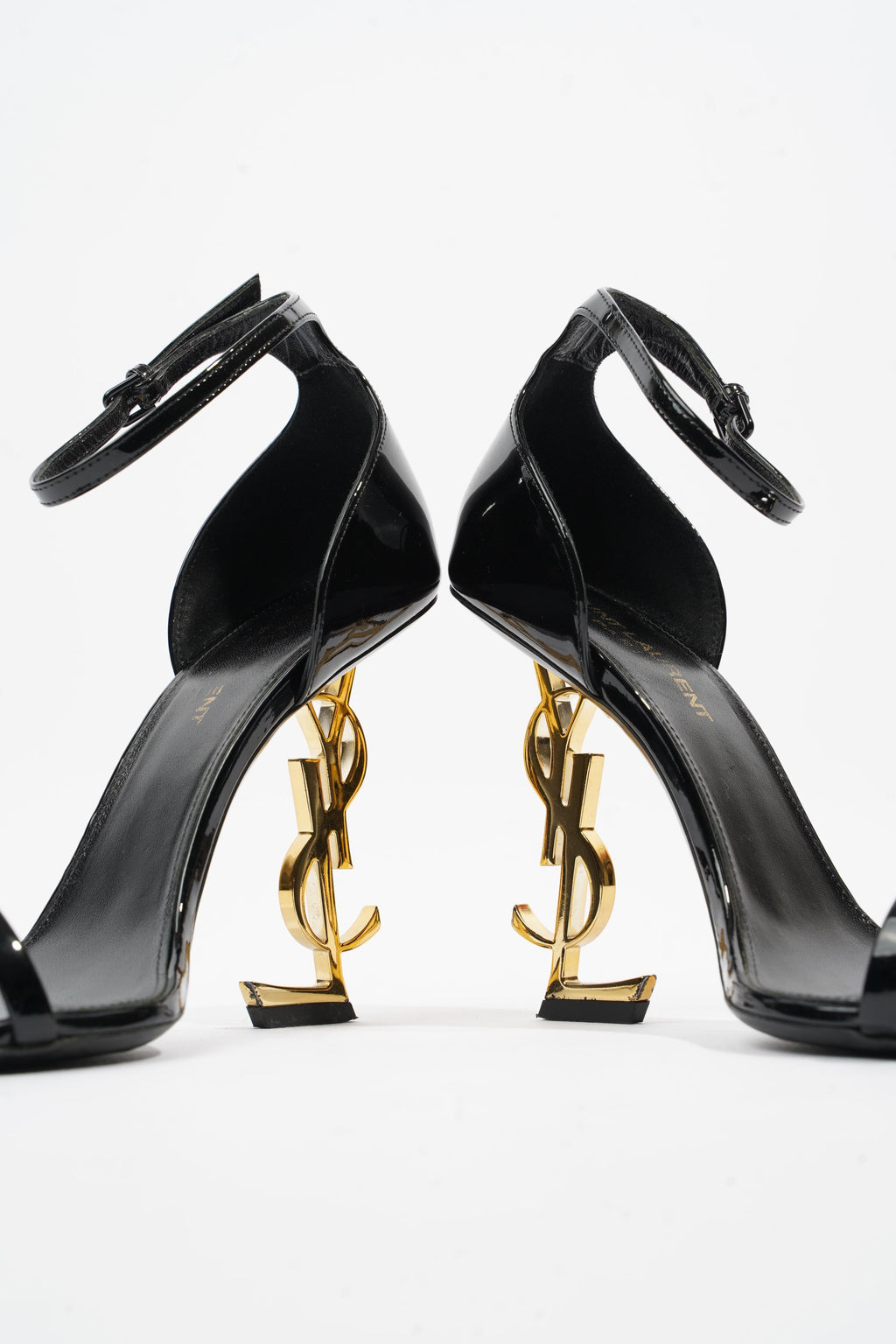 Saint Laurent Opyum Sandal 110 Black Patent Leather EU 38 UK 5