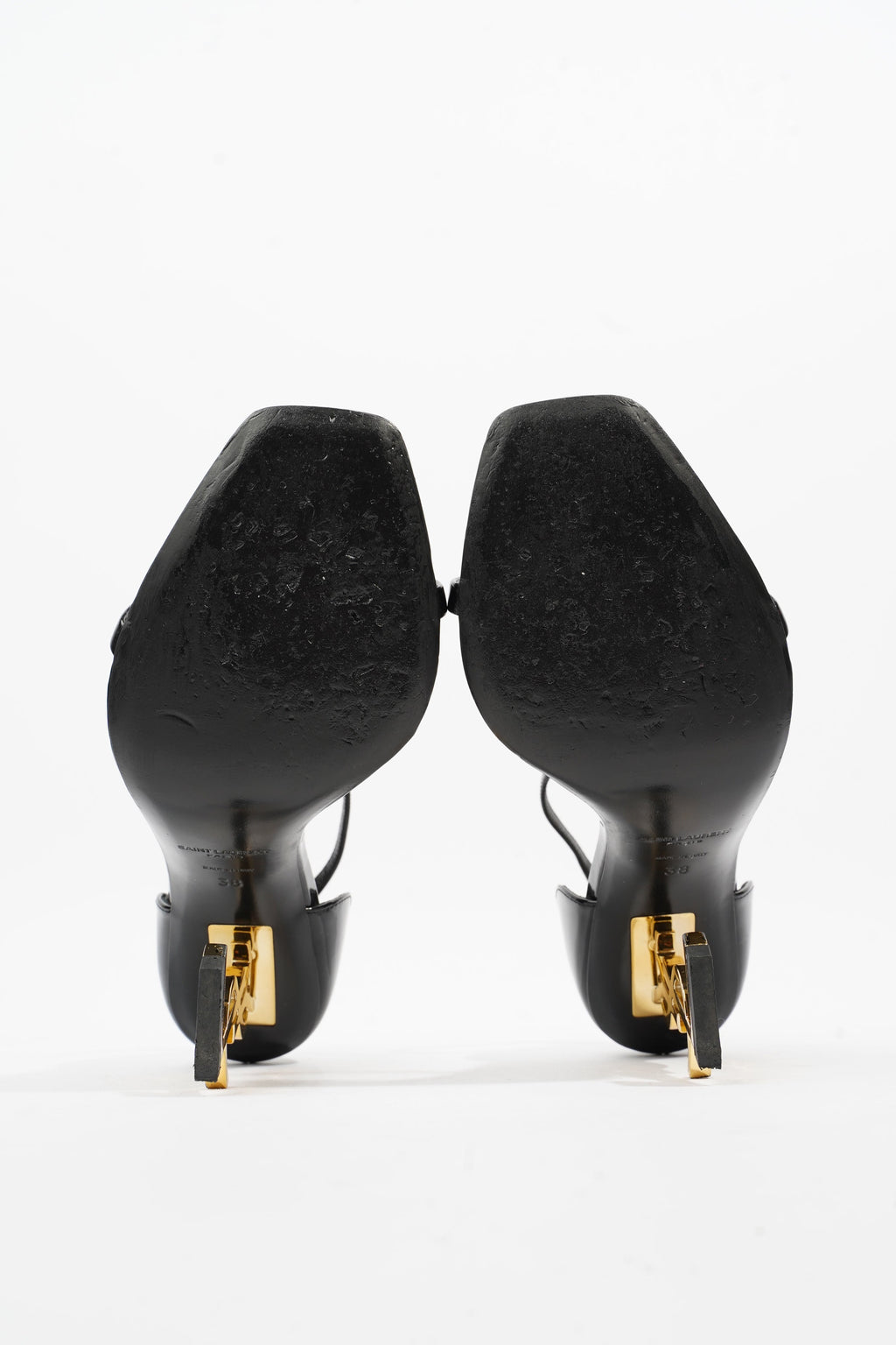 Saint Laurent Opyum Sandal 110 Black Patent Leather EU 38 UK 5