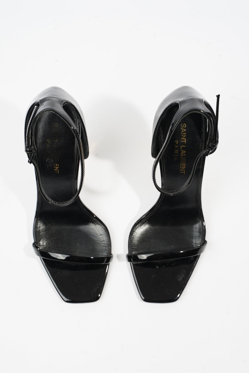 Saint Laurent Opyum Sandal 110 Black Patent Leather EU 38 UK 5