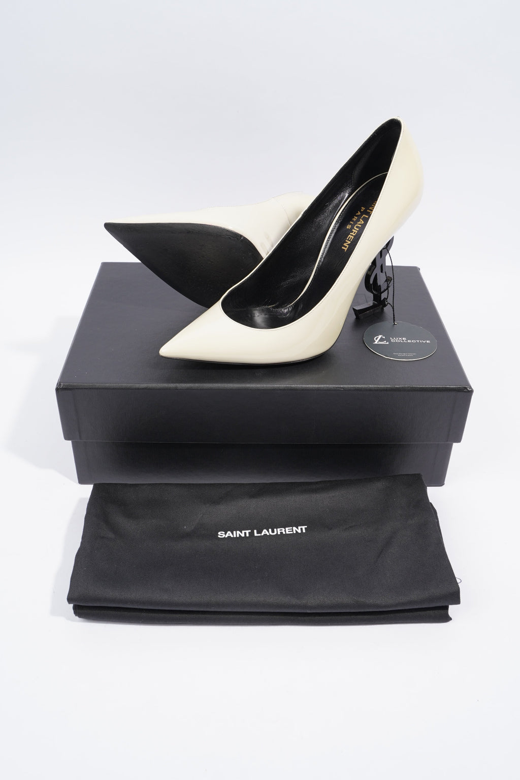 Saint Laurent Opyum 110 Beige Patent Leather EU 38.5 UK 5.5