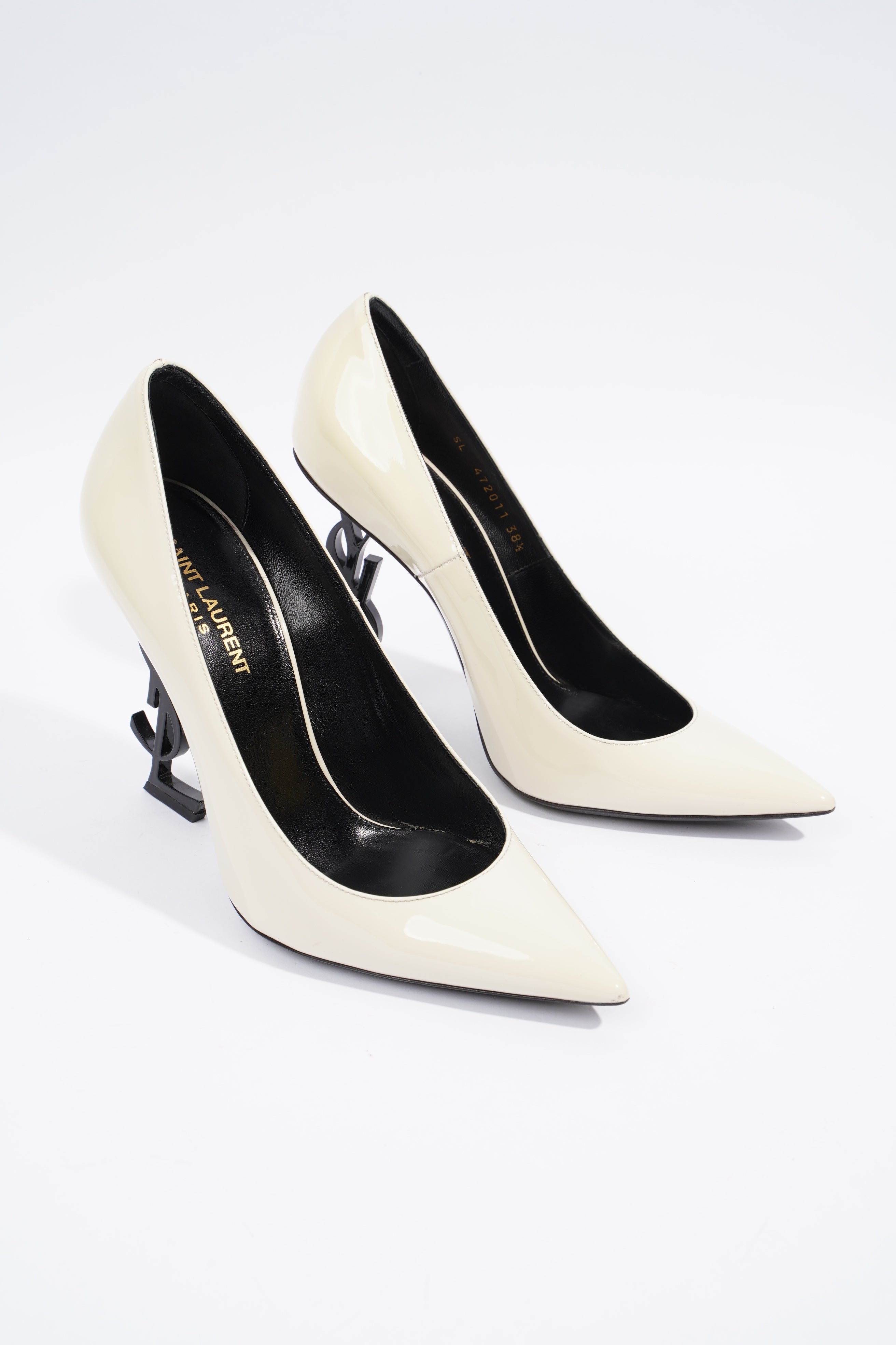 Saint Laurent Opyum 110 Beige Patent Leather EU 38.5 UK 5.5