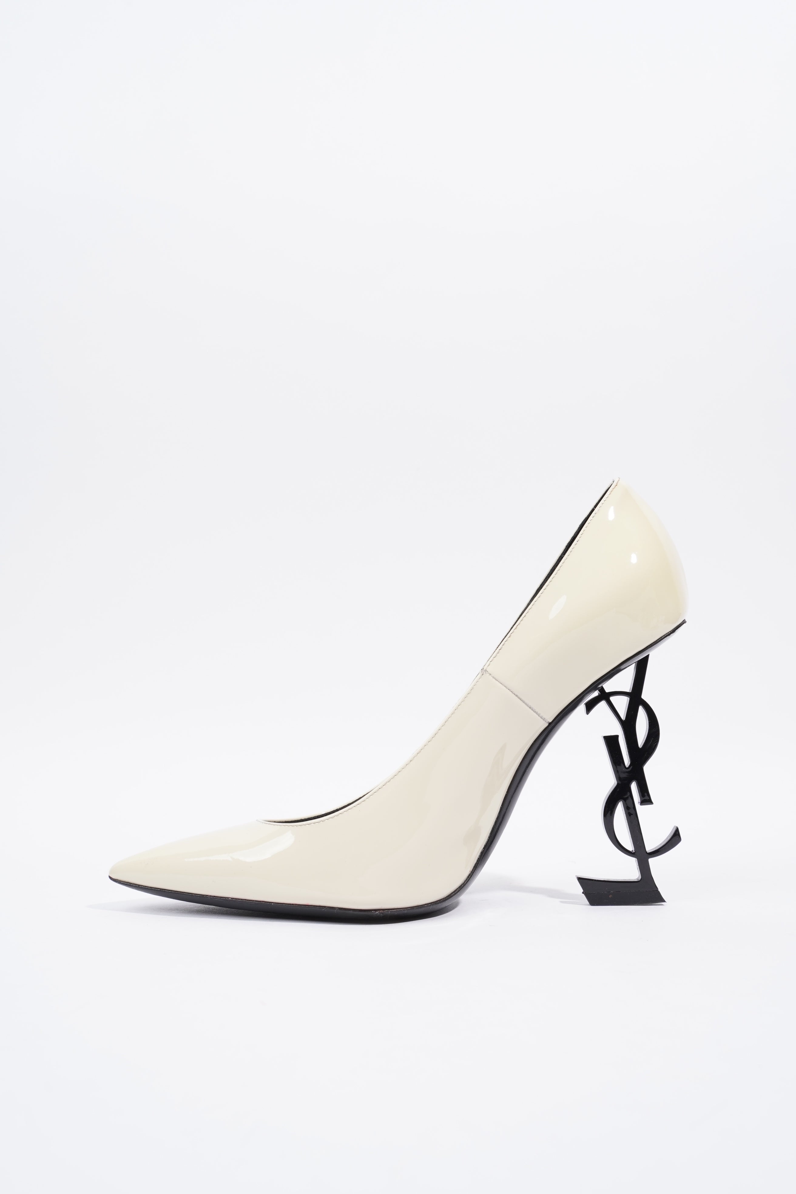 Saint Laurent Opyum 110 Beige Patent Leather EU 38.5 UK 5.5