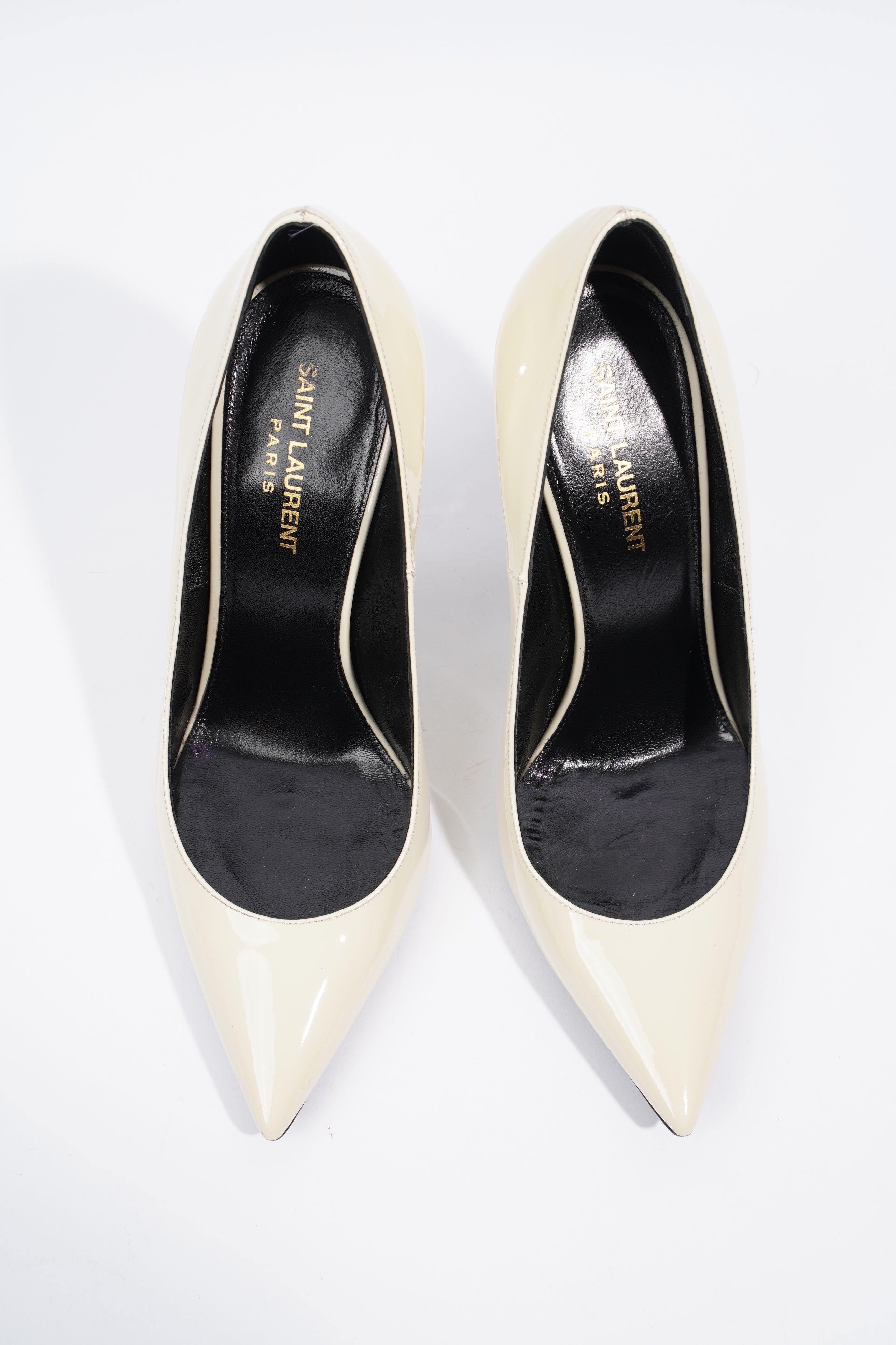 Saint Laurent Opyum 110 Beige Patent Leather EU 38.5 UK 5.5