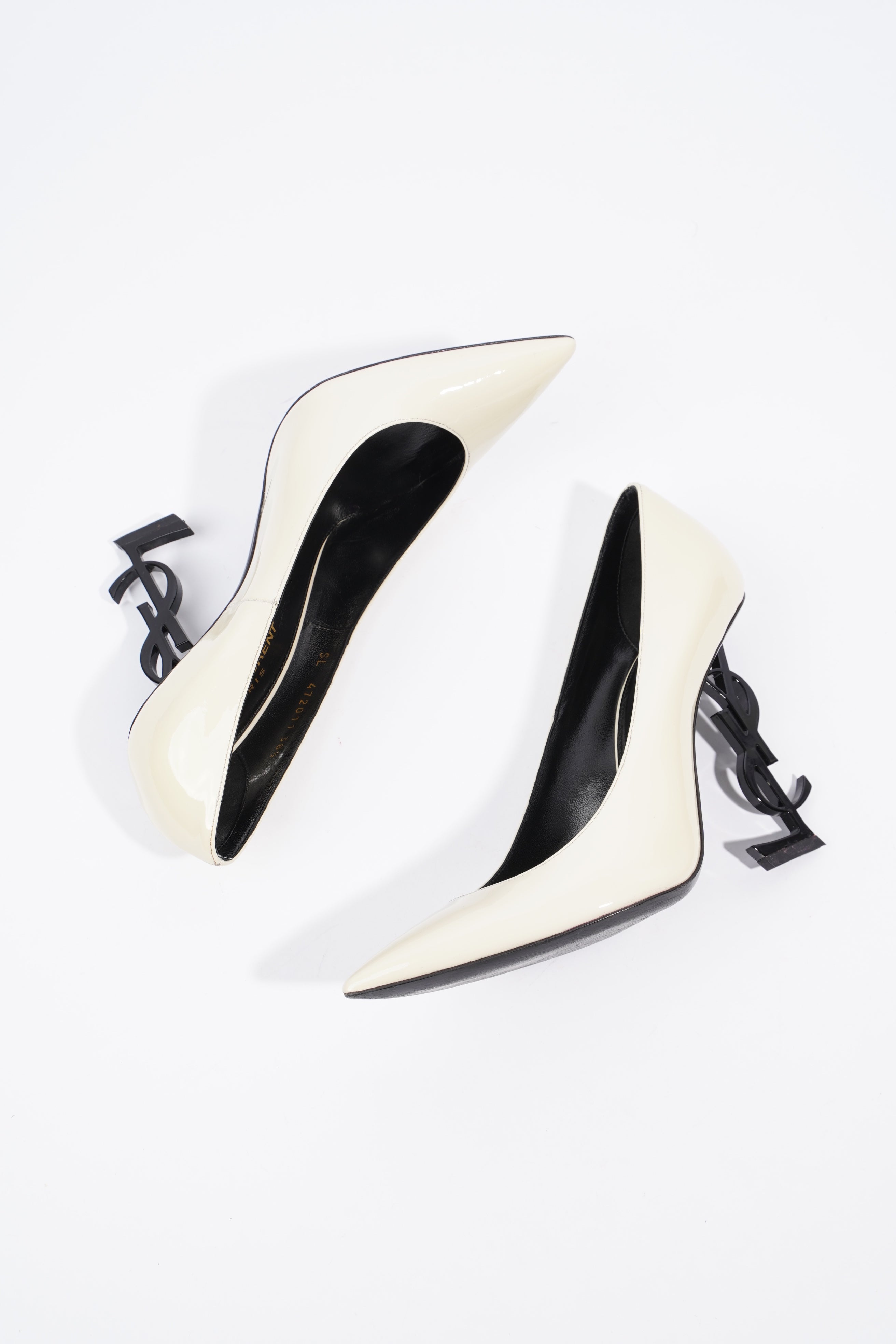Saint Laurent Opyum 110 Beige Patent Leather EU 38.5 UK 5.5