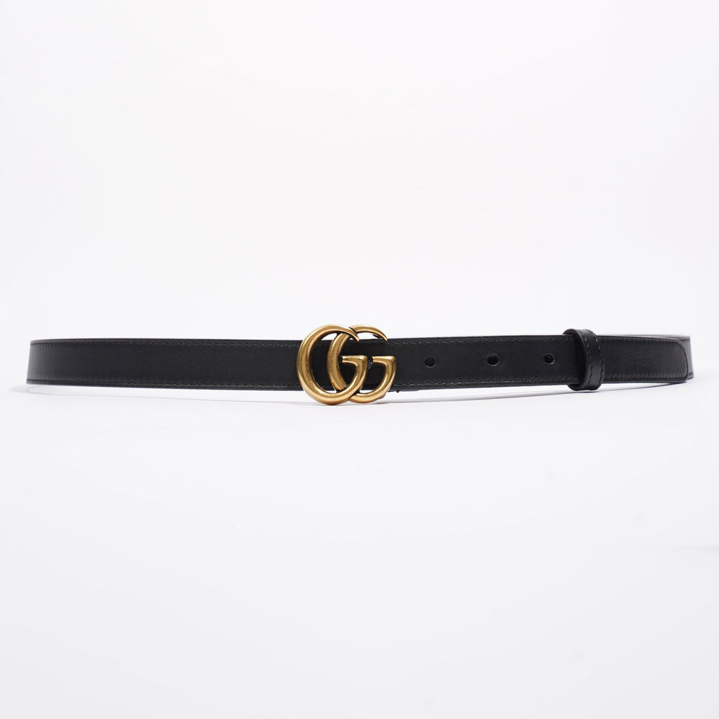 Gucci Marmont Belt Black / Gold Leather 95cm 38"