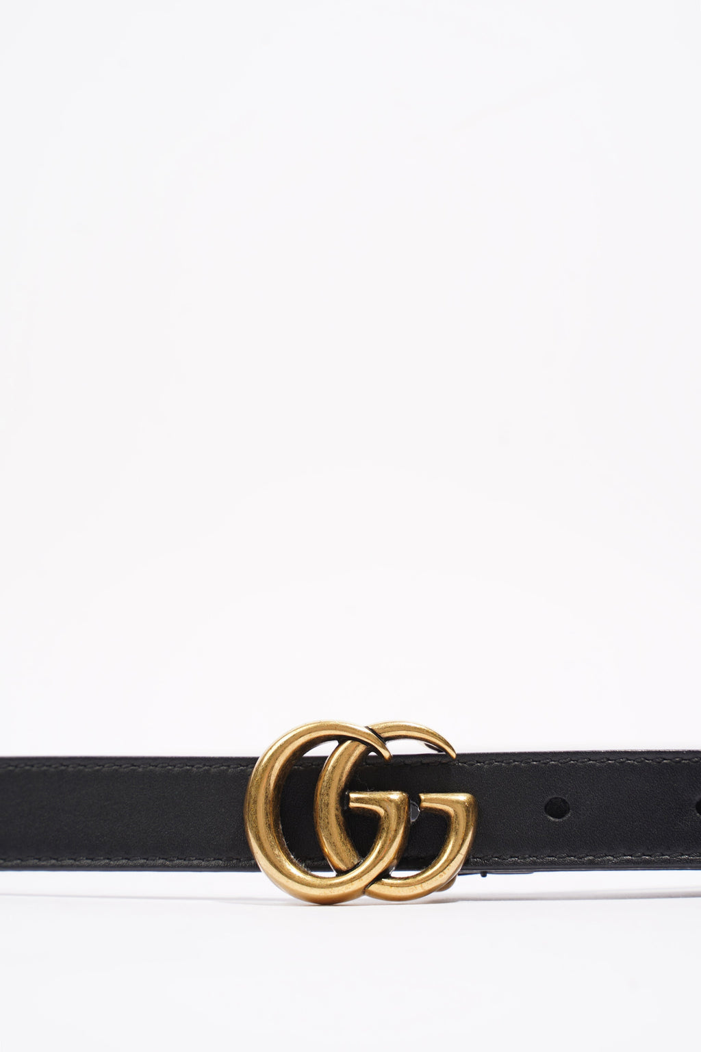 Gucci Marmont Belt Black / Gold Leather 95cm 38"