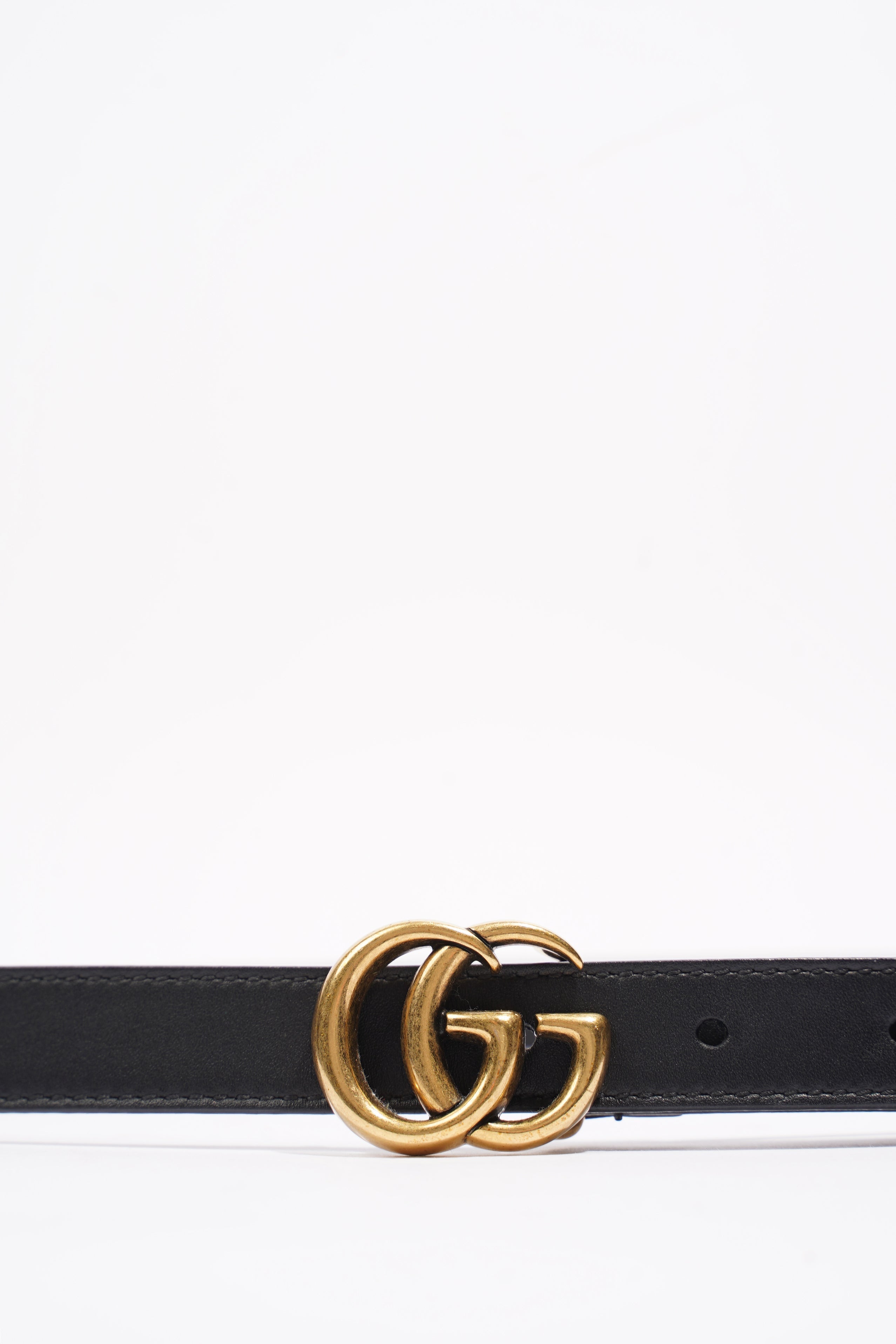 Gucci Marmont Belt Black / Gold Leather 95cm 38"