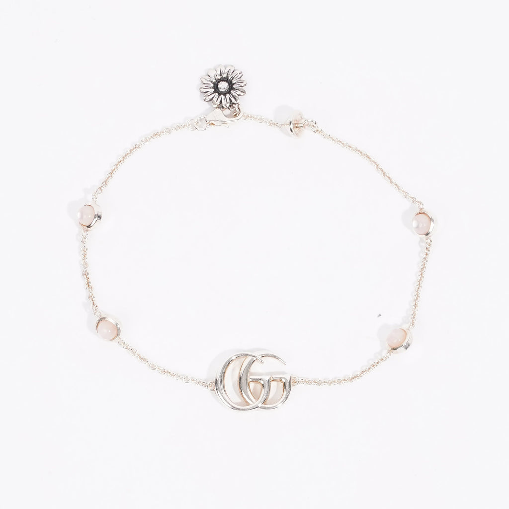 Gucci GG Marmont Mother Of Pearl Bracelet Silver / Pink Pearl Silver Sterling 18