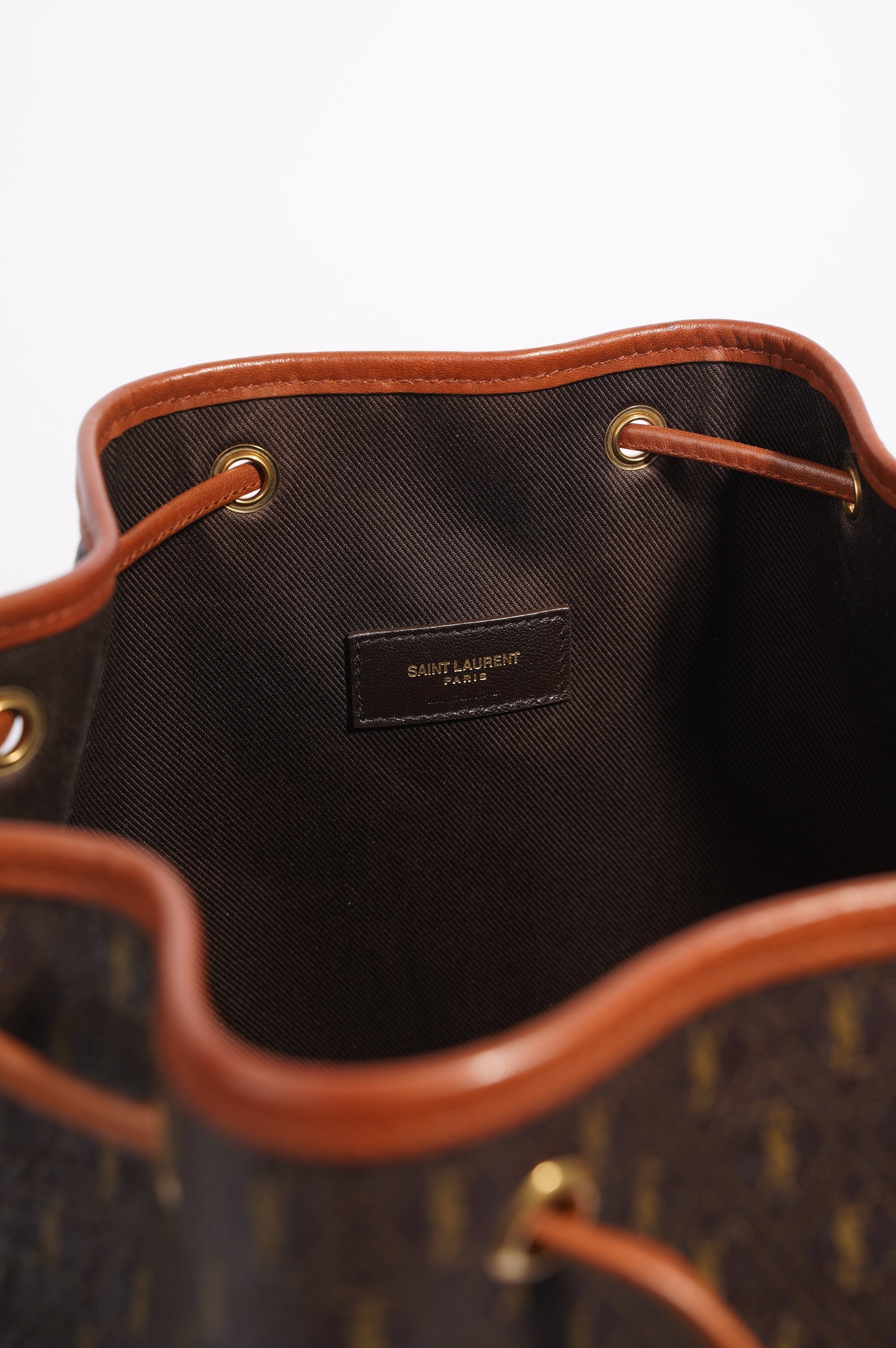 Saint Laurent Le Long Bucket Bag Monogram Canvas