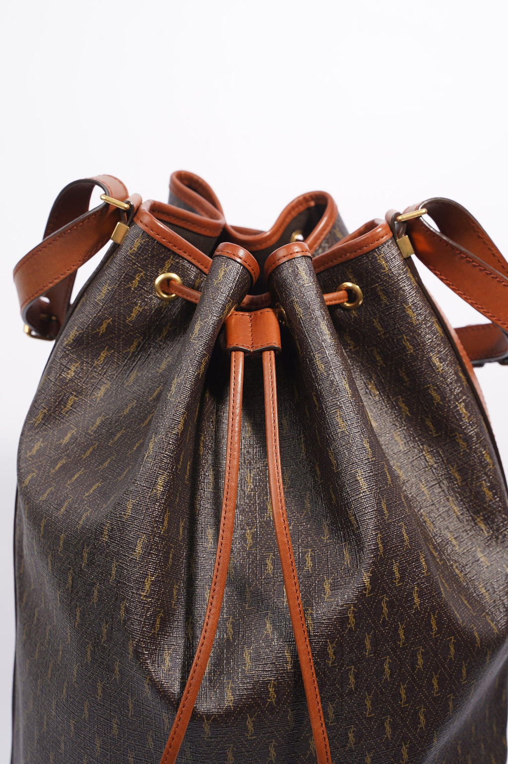 Saint Laurent Le Long Bucket Bag Monogram Canvas