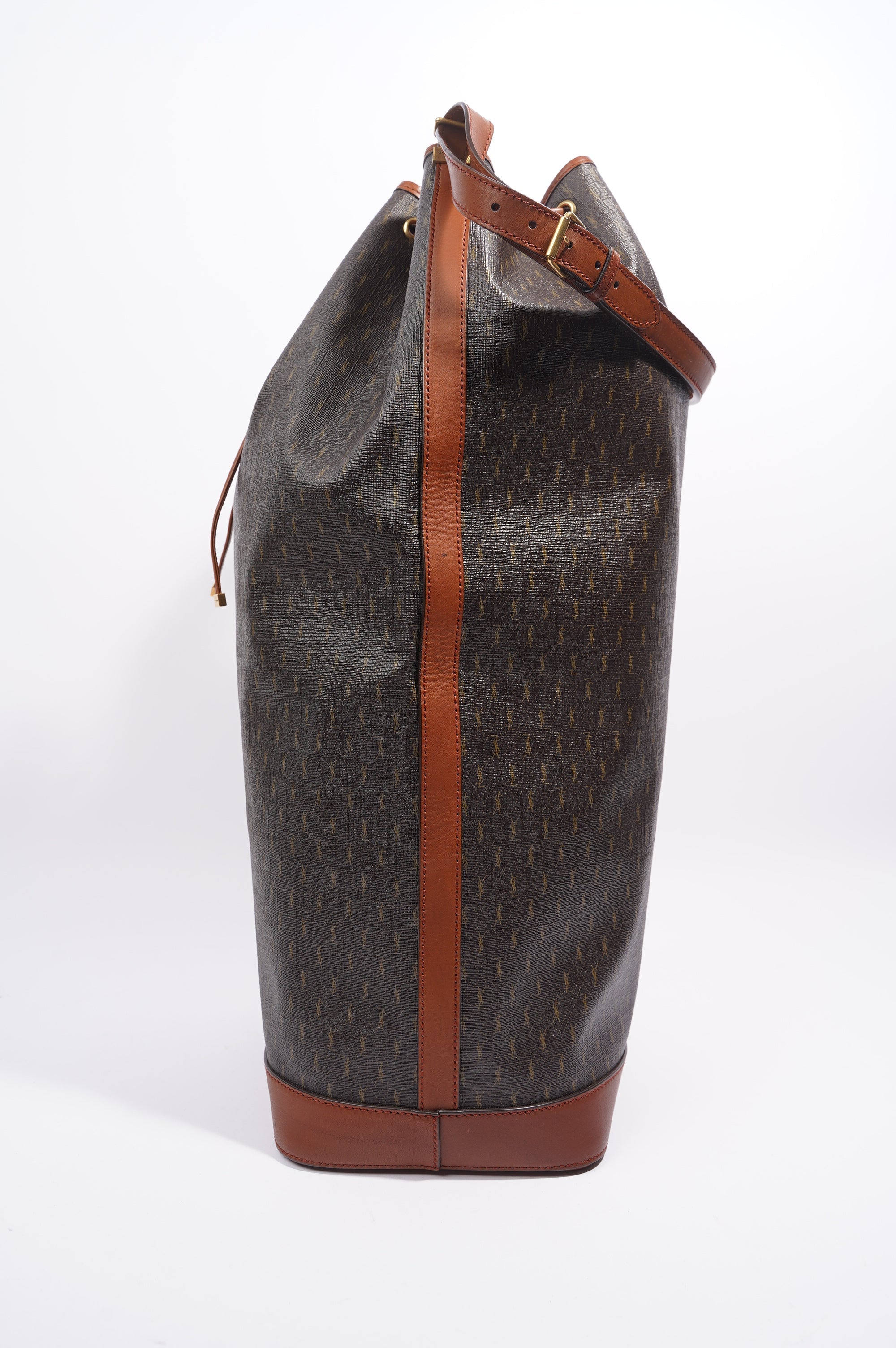 Saint Laurent Le Long Bucket Bag Monogram Canvas