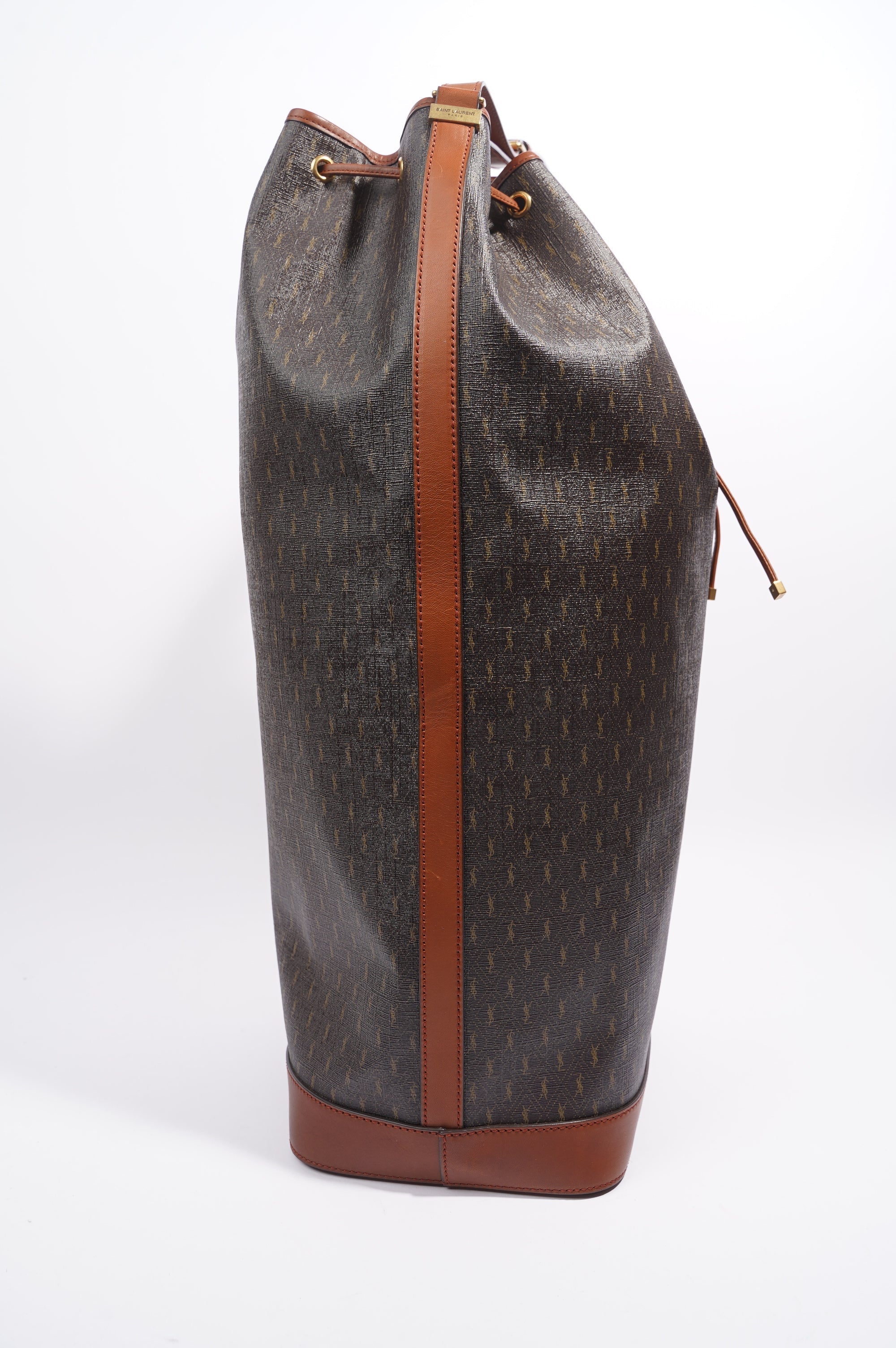 Saint Laurent Le Long Bucket Bag Monogram Canvas