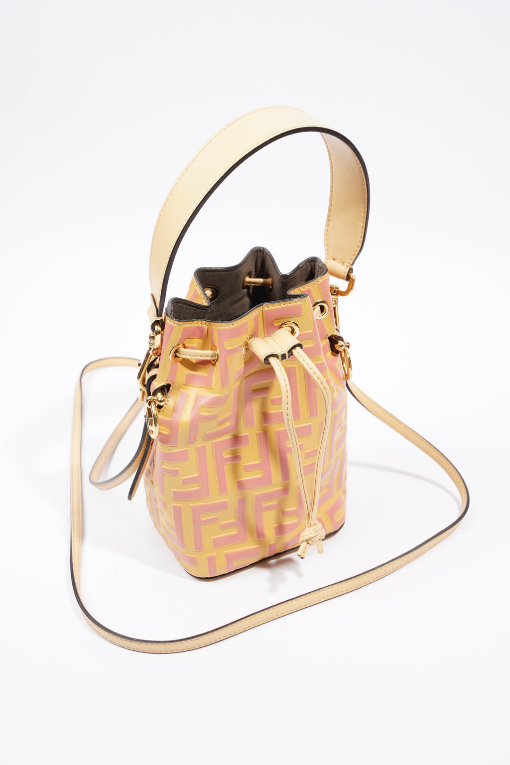 Fendi Mon Tresor Mustard / Pink Leather Mini