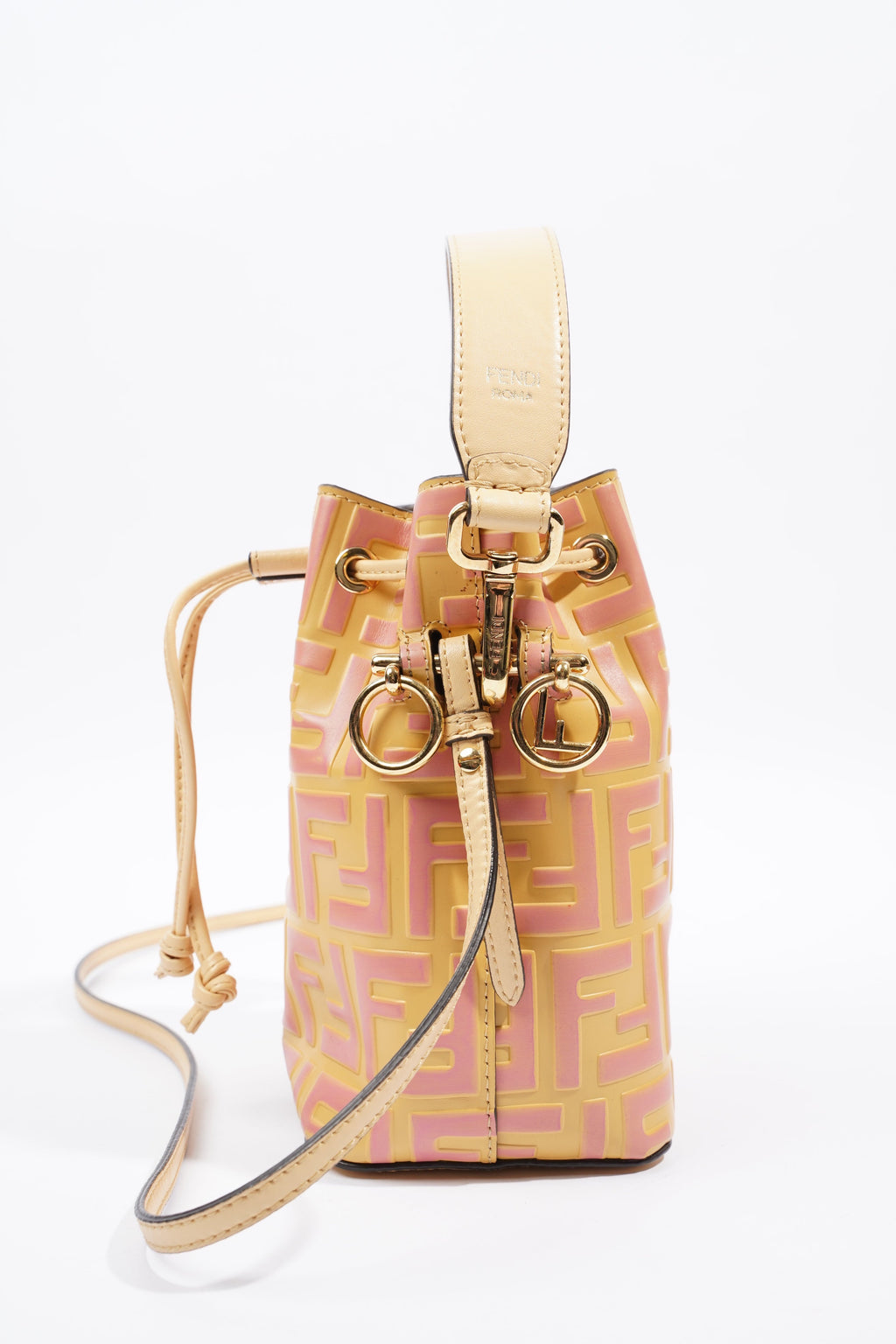 Fendi Mon Tresor Mustard / Pink Leather Mini