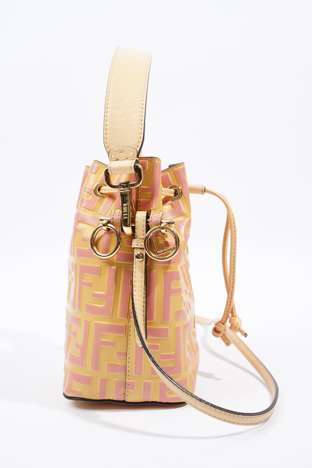 Fendi Mon Tresor Mustard / Pink Leather Mini