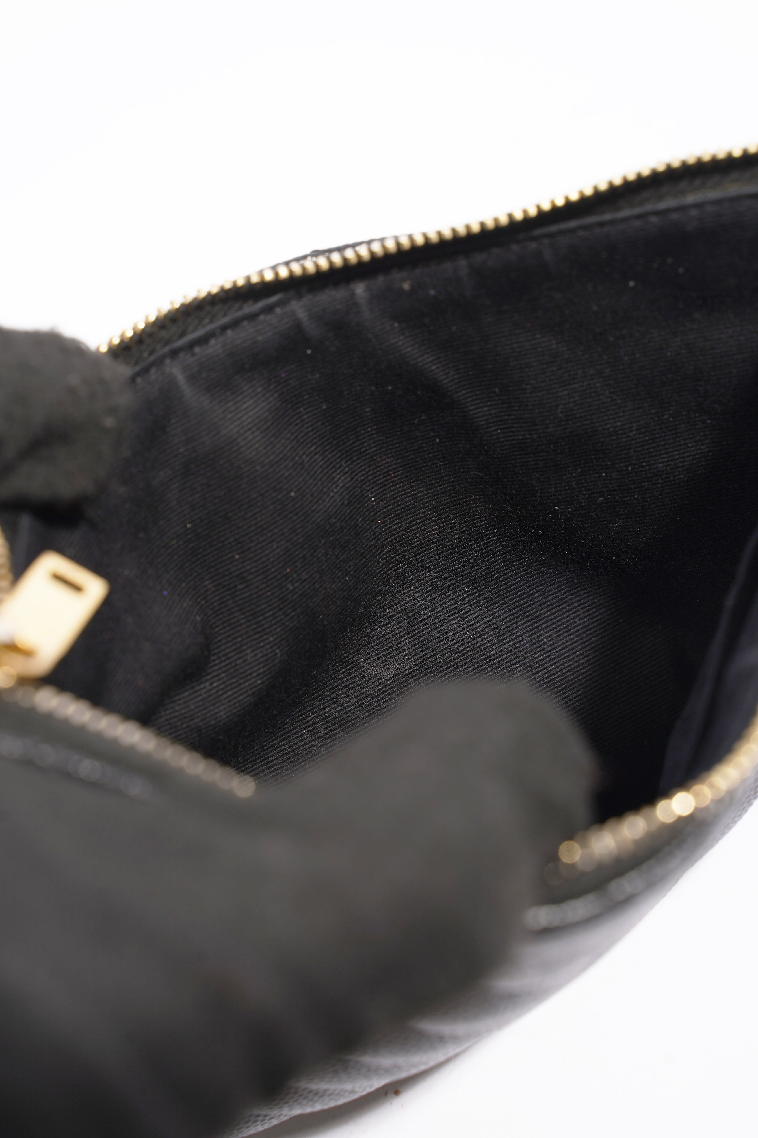 Saint Laurent Quilted Textured-Leather Pouch Black Leather