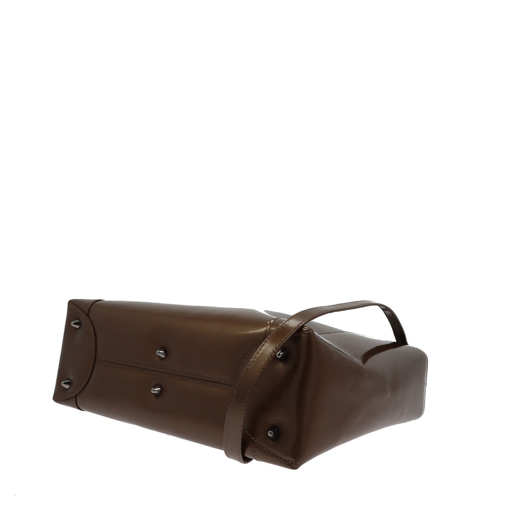 CHRISTIAN DIOR Malice Handbag in Brown Leather