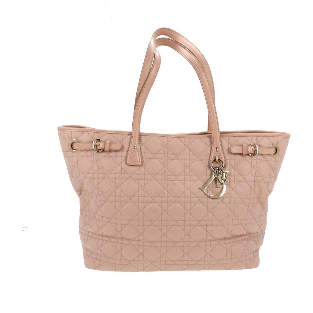 CHRISTIAN DIOR Panarea Shoulder Bag in Pink Canvas