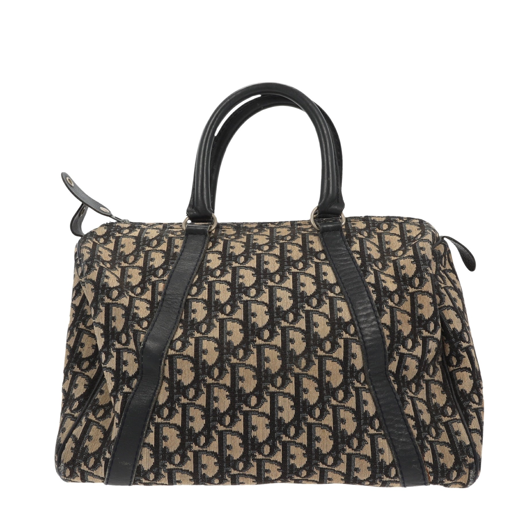 CHRISTIAN DIOR Bowling Handbag in Blue Fabric