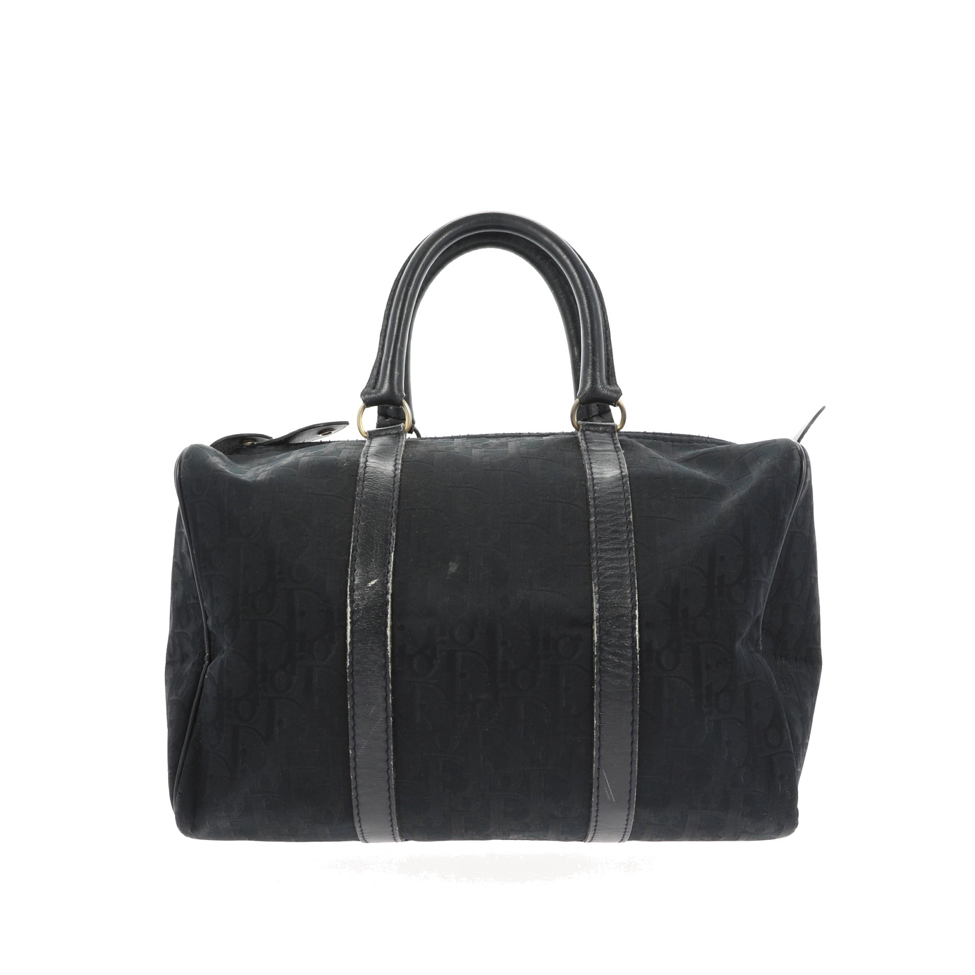 CHRISTIAN DIOR Bowling Handbag in Blue Fabric
