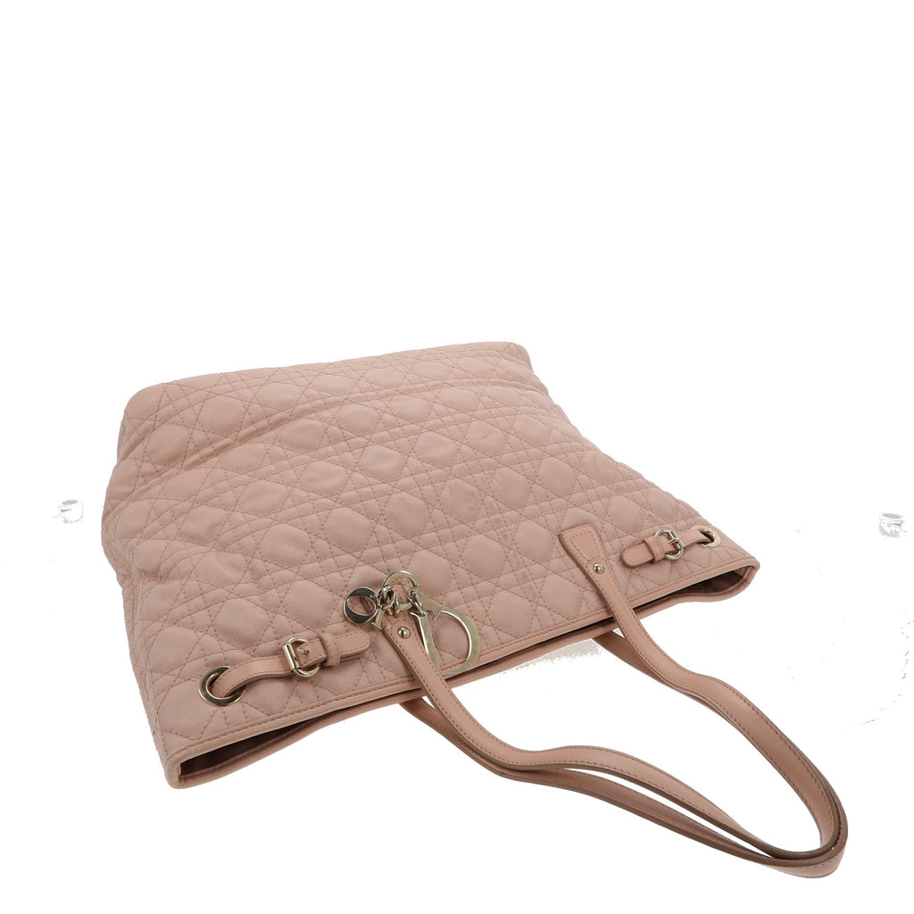 CHRISTIAN DIOR Panarea Shoulder Bag in Pink Canvas