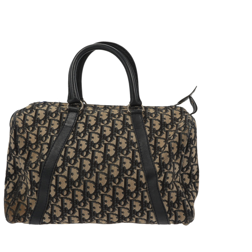 CHRISTIAN DIOR Bowling Handbag in Blue Fabric