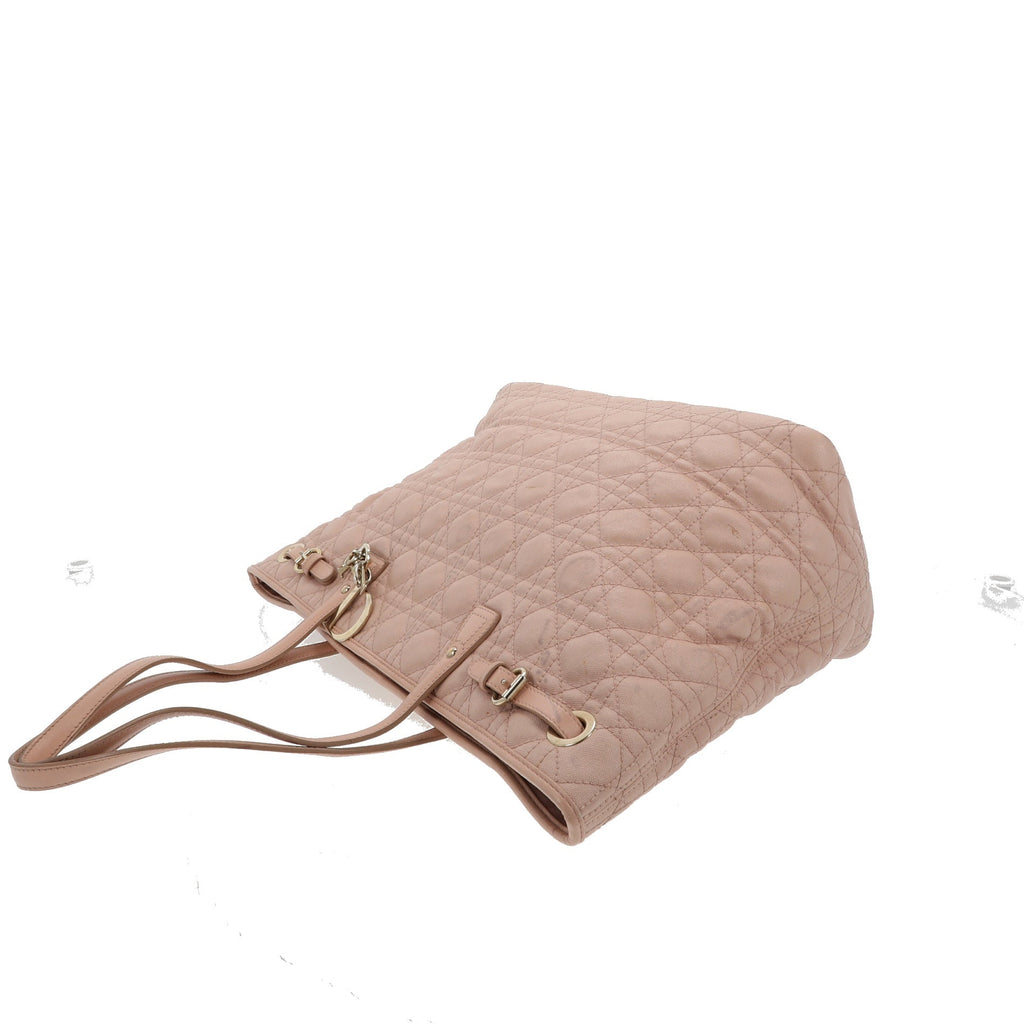 CHRISTIAN DIOR Panarea Shoulder Bag in Pink Canvas